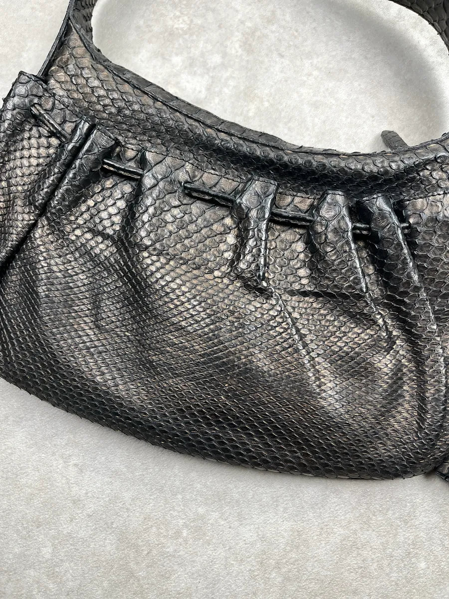 2000s Givenchy Python Embossed Black Leather Bag YdYQMDFY 7