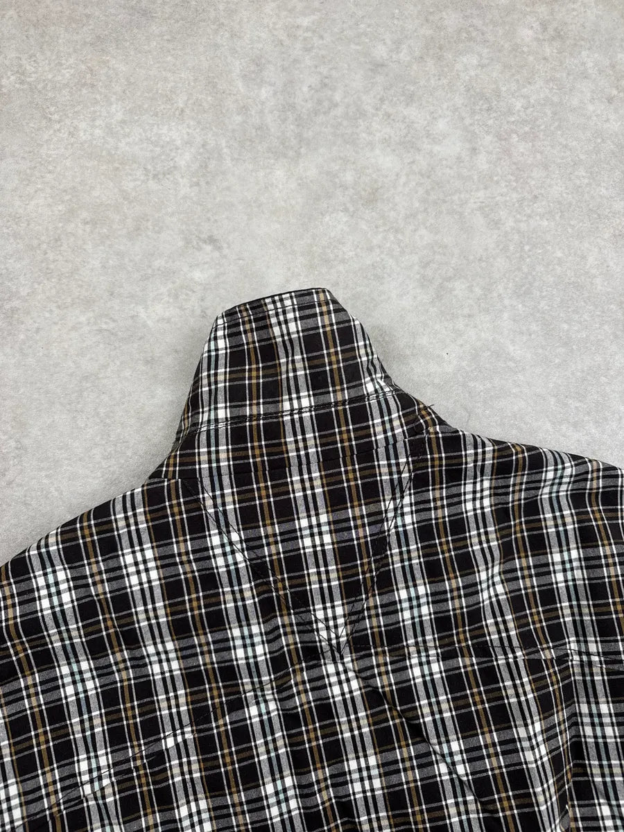 SS2024 Bottega Veneta Dark Navy Reversible Checked Bomber Jacket YfUKfSld 12