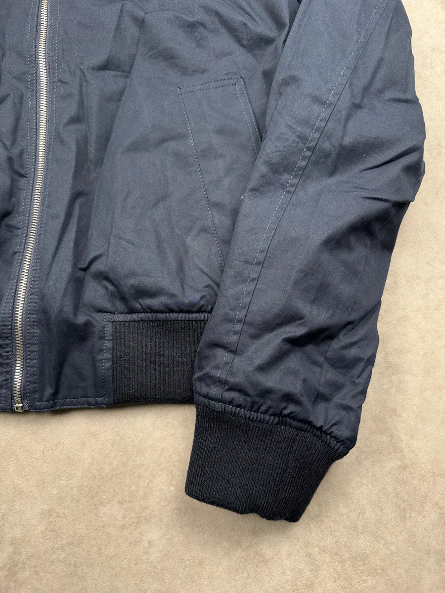 SS2024 Bottega Veneta Dark Navy Reversible Checked Bomber Jacket YfUKfSld 7