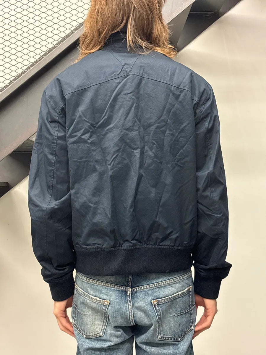 SS2024 Bottega Veneta Dark Navy Reversible Checked Bomber Jacket YfUKfSld 3