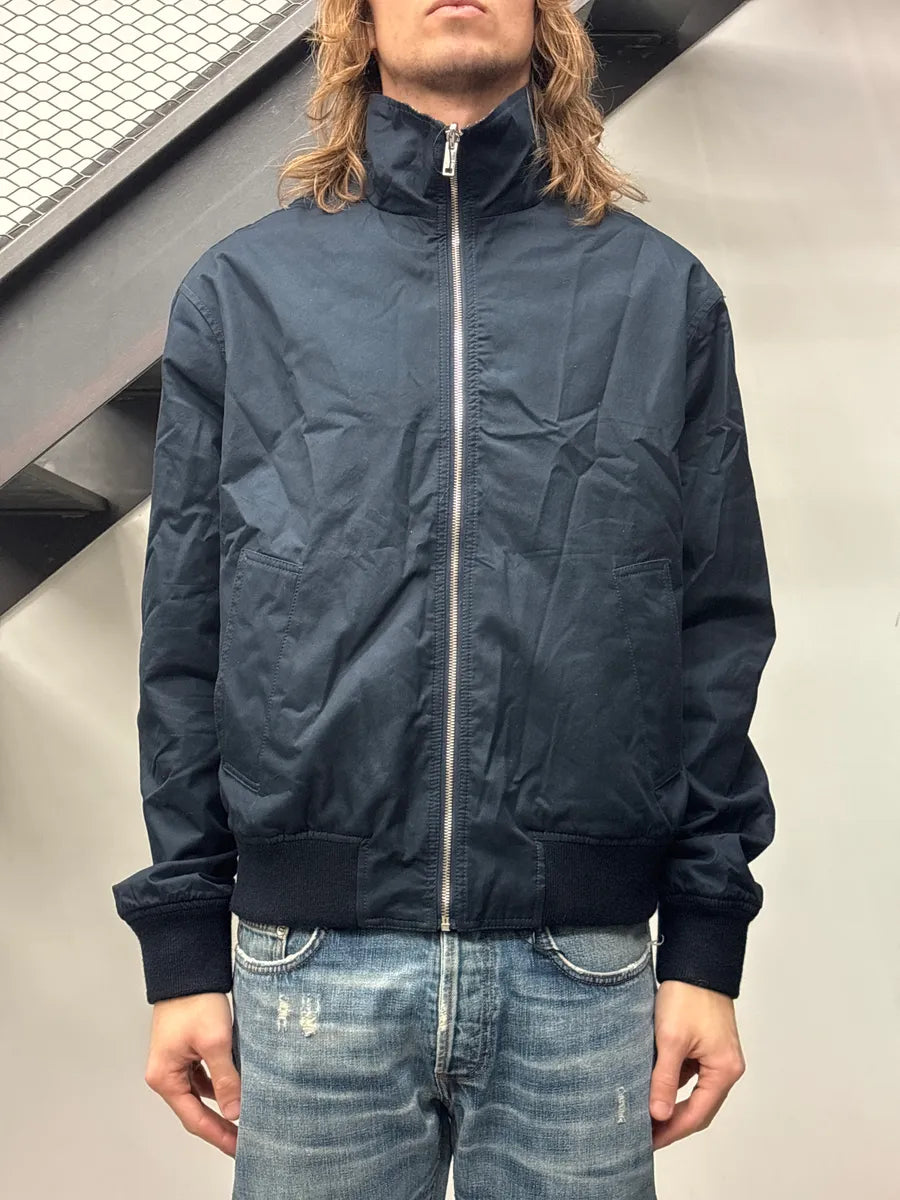 SS2024 Bottega Veneta Dark Navy Reversible Checked Bomber Jacket YfUKfSld 2