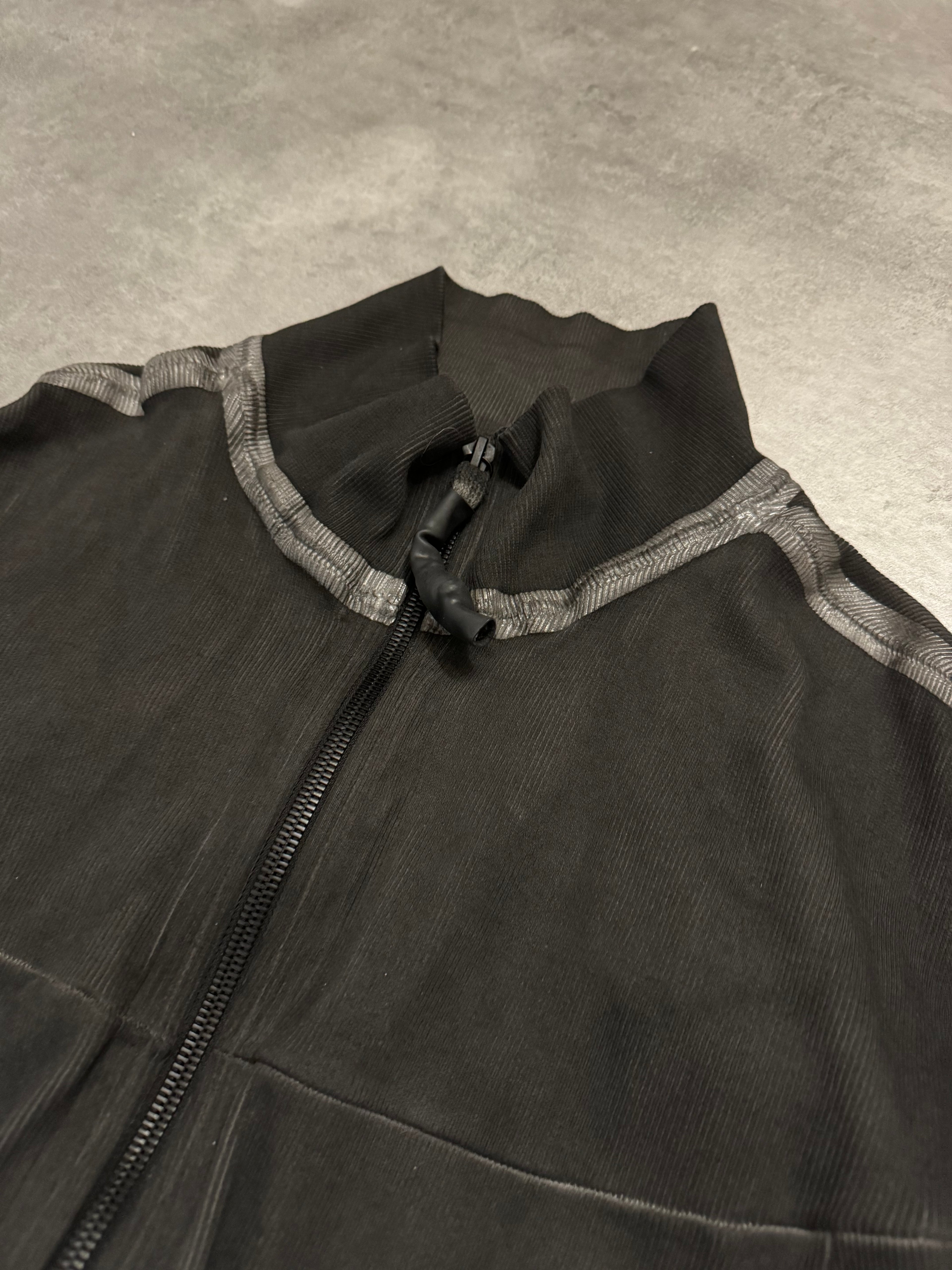 Isaac Sellam Humanoid Bande-Rib-Plomb Brut Zip-up Sweater (L/XL) - 10