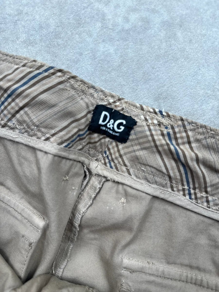 AW2004 Dolce & Gabbana Beige Multi-Pocket Utility Cargo Pants YqQXZctr 12