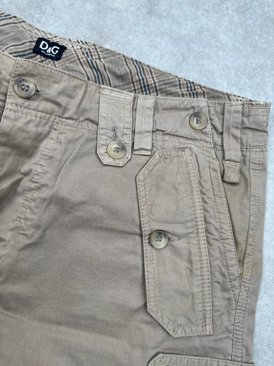 AW2004 Dolce & Gabbana Beige Multi-Pocket Utility Cargo Pants YqQXZctr 10