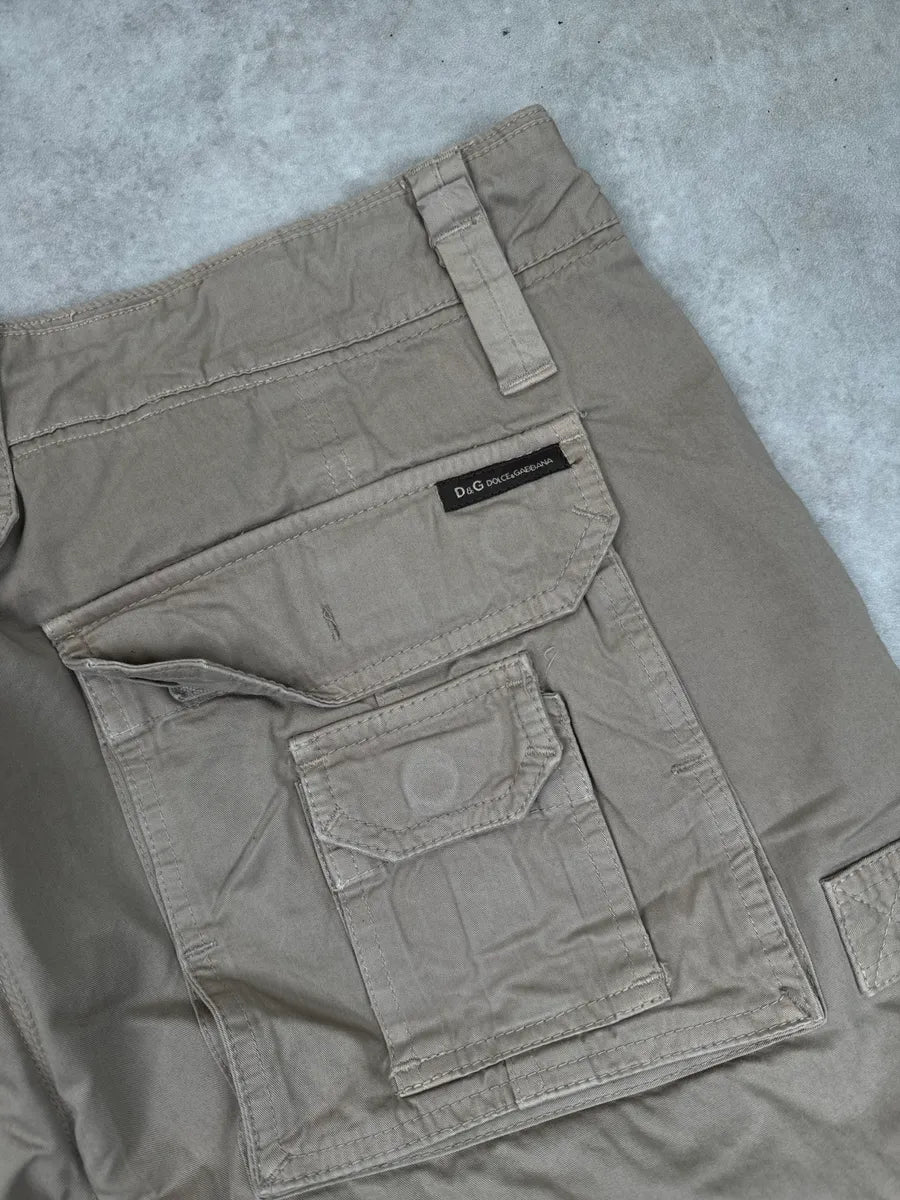 AW2004 Dolce & Gabbana Beige Multi-Pocket Utility Cargo Pants YqQXZctr 11