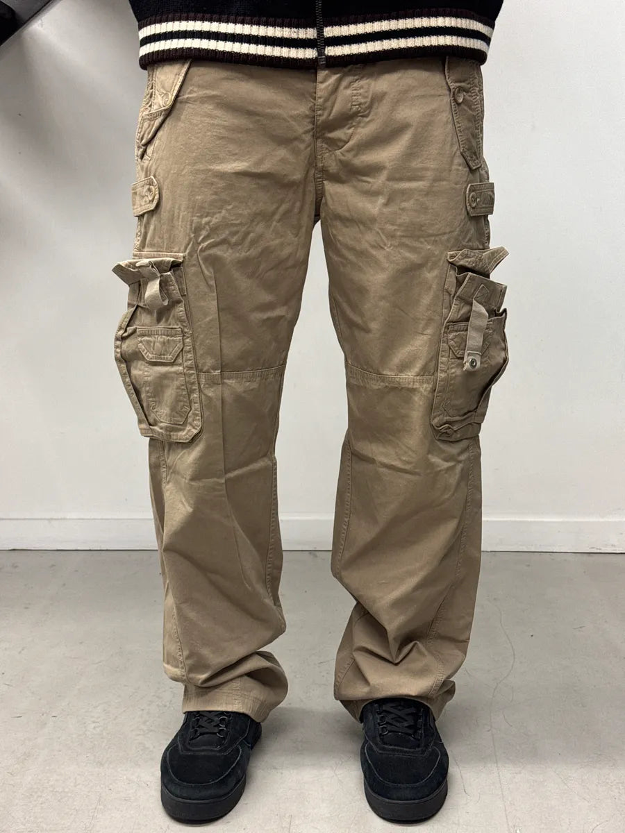 AW2004 Dolce & Gabbana Beige Multi-Pocket Utility Cargo Pants YqQXZctr 4
