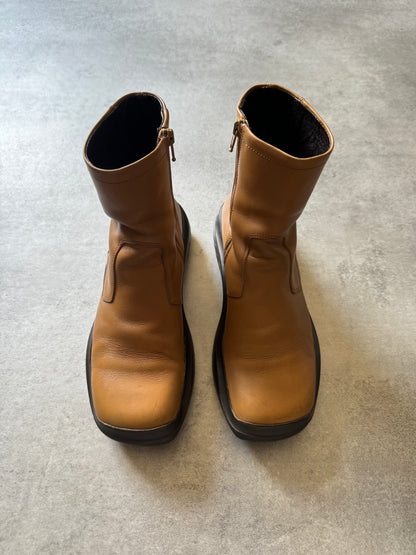 FW1999 Prada Camel Premium Leather Boots (40) - 5