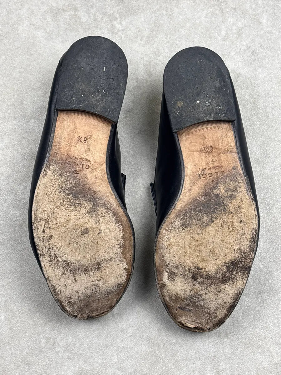 2010s Gucci Black Leather Horsebit Moc Toe Shoes YtrWPpTa 5