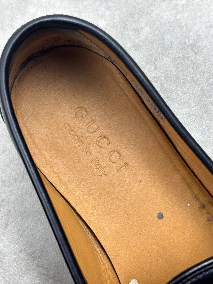 2010s Gucci Black Leather Horsebit Moc Toe Shoes YtrWPpTa 9