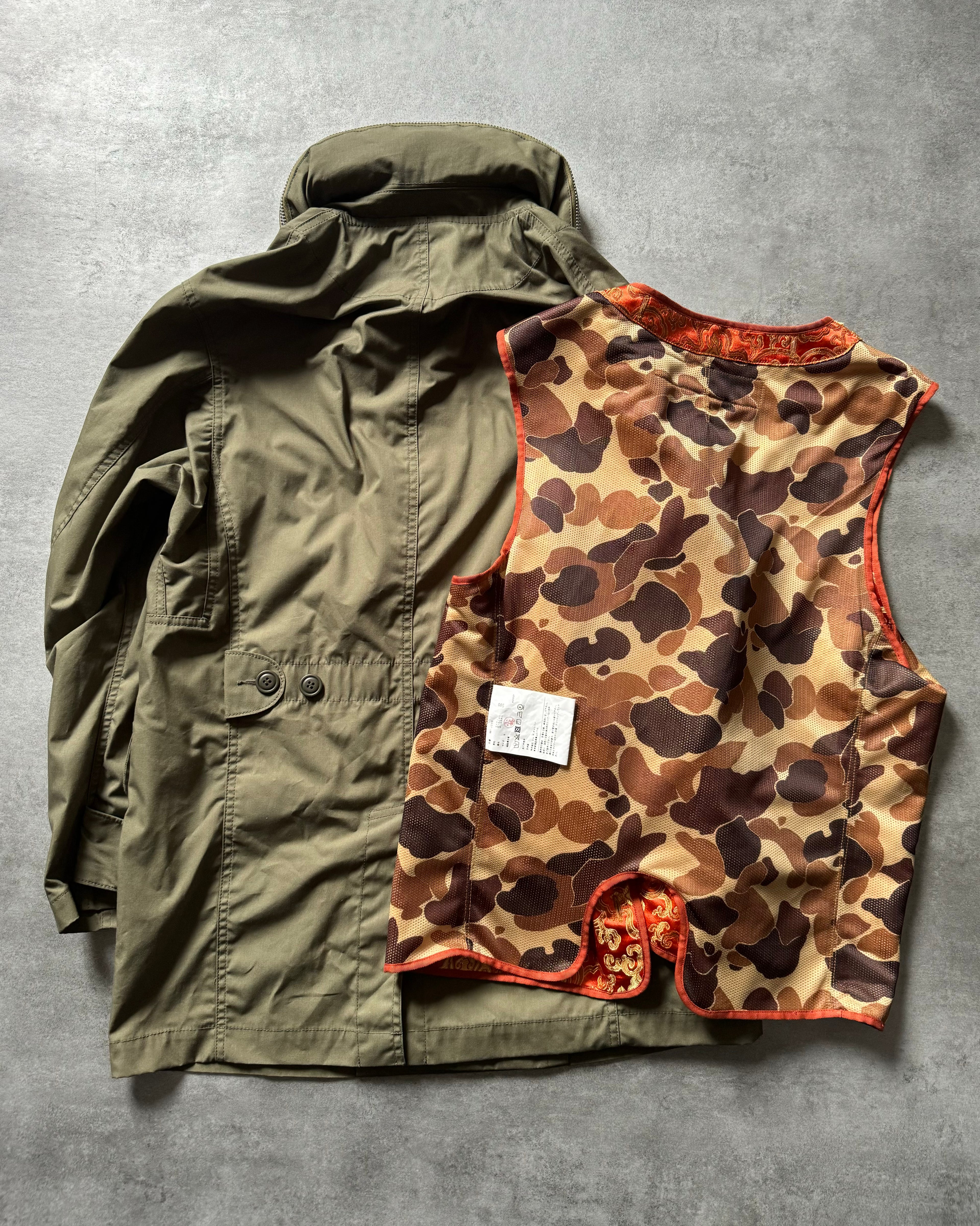 SS2022 Junya Watanabe Green Tactical 2 in 1 Japan Vest (S) - 8