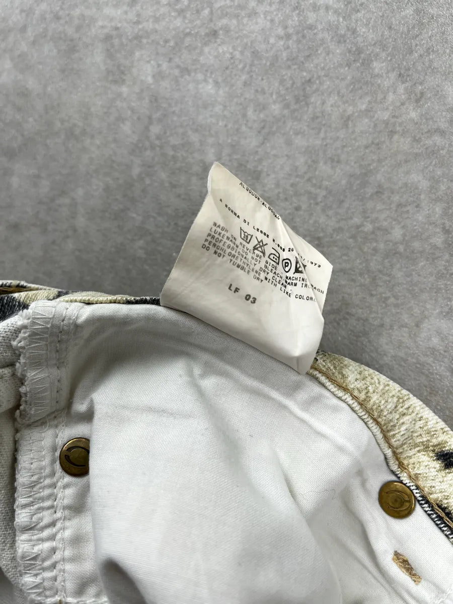 SS2002 Cavalli Zebra White & Beige Safari Pants YwayehuR 12