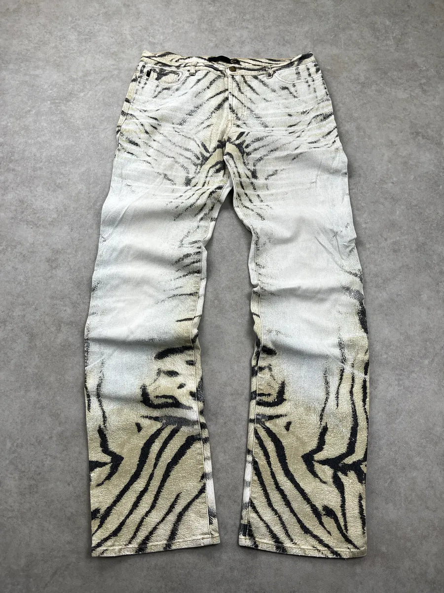 SS2002 Cavalli Zebra White & Beige Safari Pants YwayehuR 5