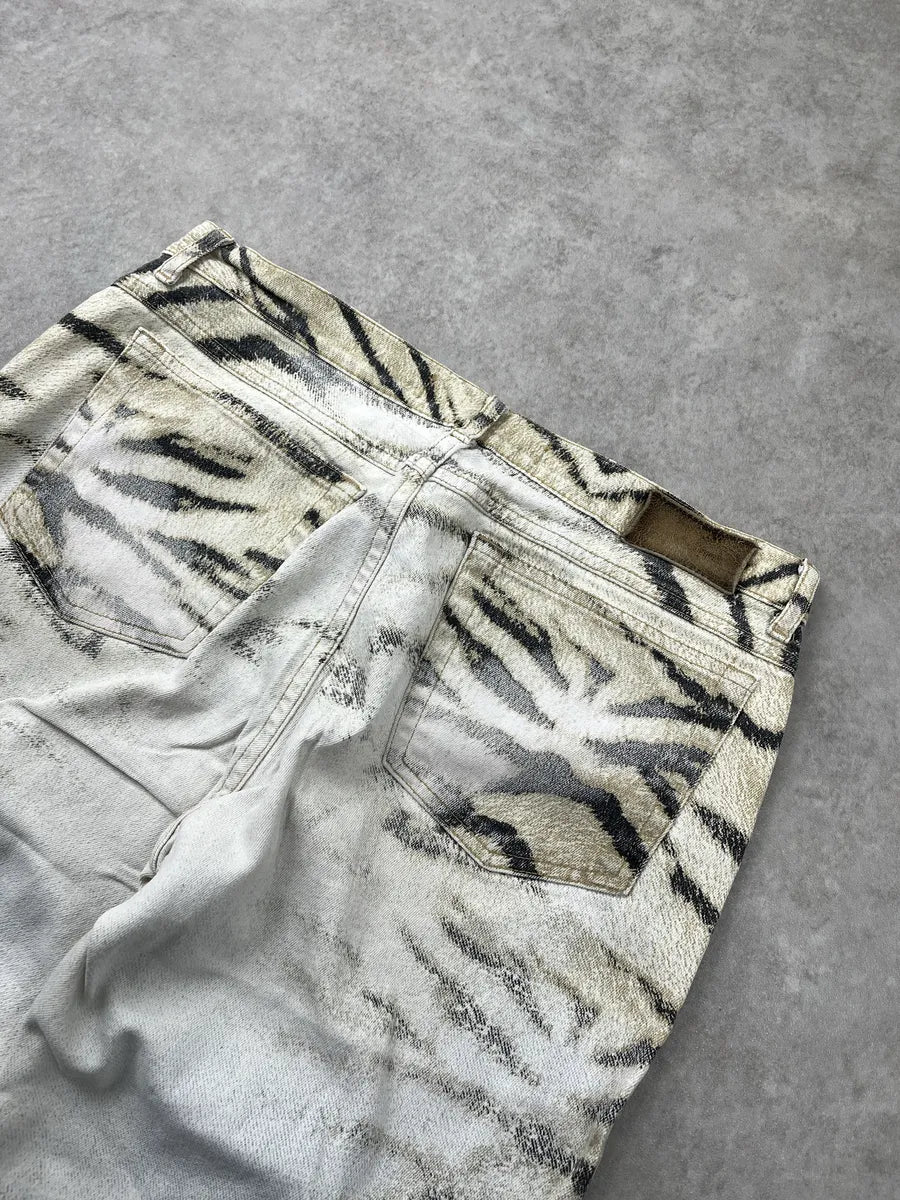 SS2002 Cavalli Zebra White & Beige Safari Pants YwayehuR 8