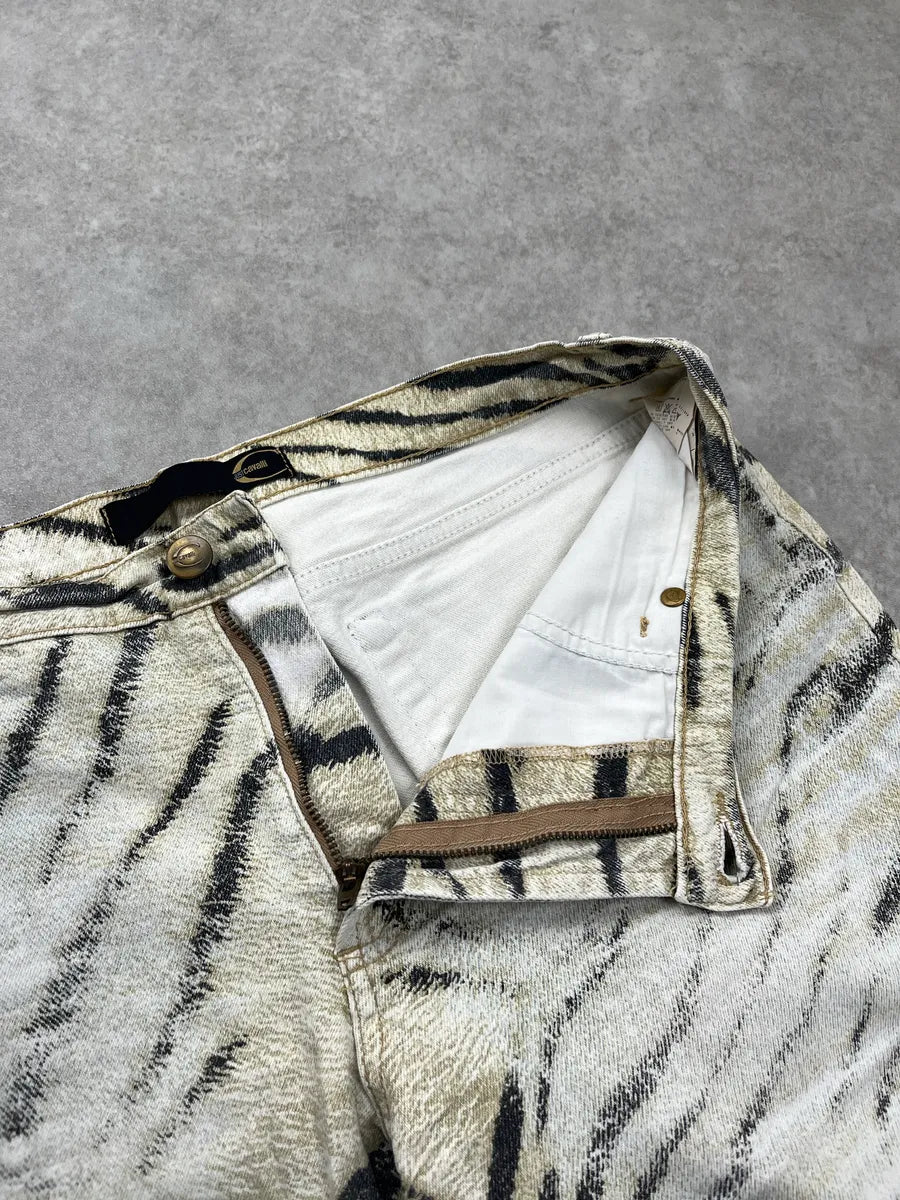 SS2002 Cavalli Zebra White & Beige Safari Pants YwayehuR 9