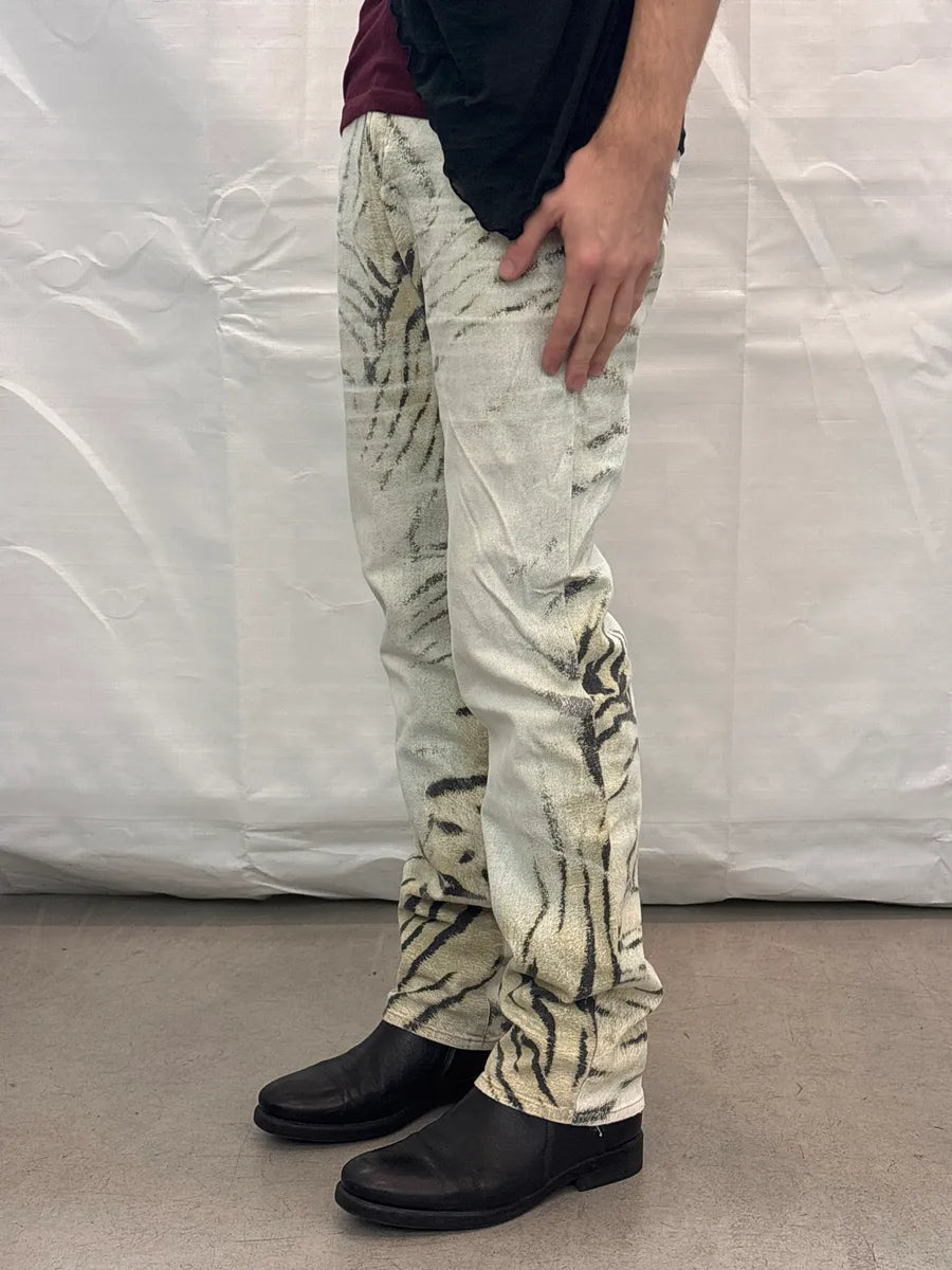 SS2002 Cavalli Zebra White & Beige Safari Pants YwayehuR 3