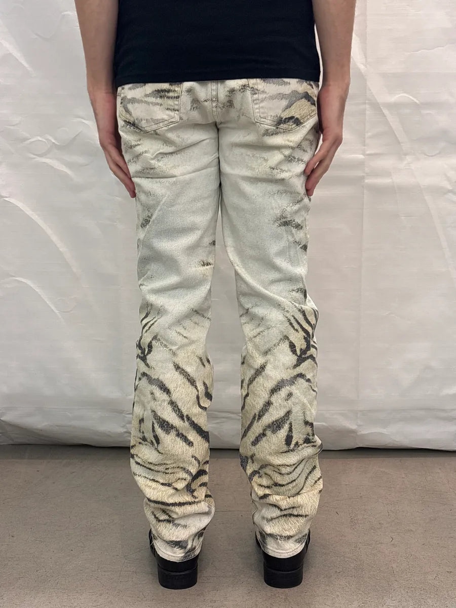 SS2002 Cavalli Zebra White & Beige Safari Pants YwayehuR 4