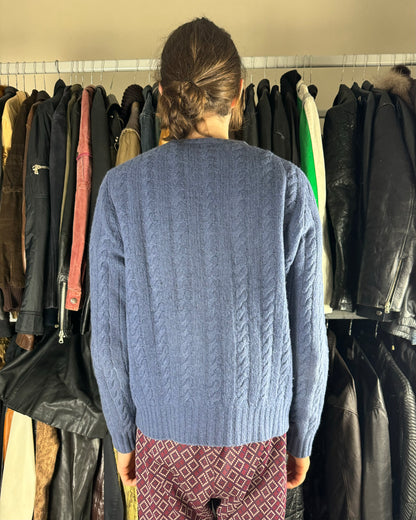 Prada Blue Elegant Wool Sweater (S) - 7