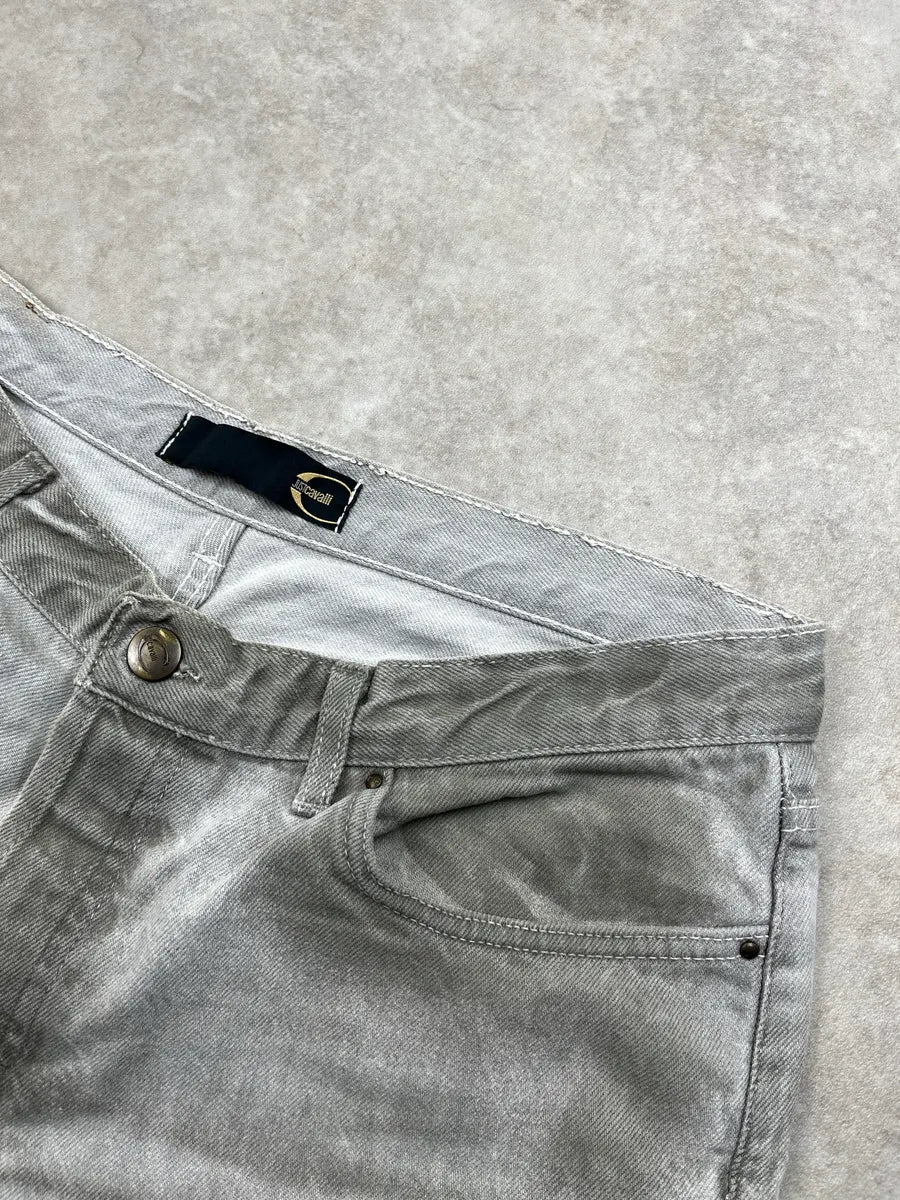 AW2003 Cavalli Grey Denim Washed Straight Leg Jeans YxgfRjeq 8