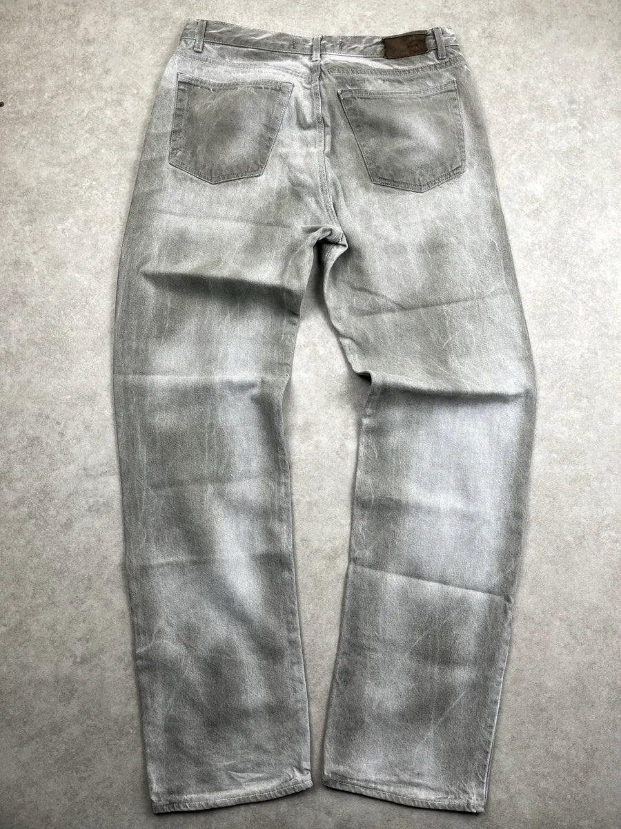 AW2003 Cavalli Grey Denim Washed Straight Leg Jeans YxgfRjeq 4