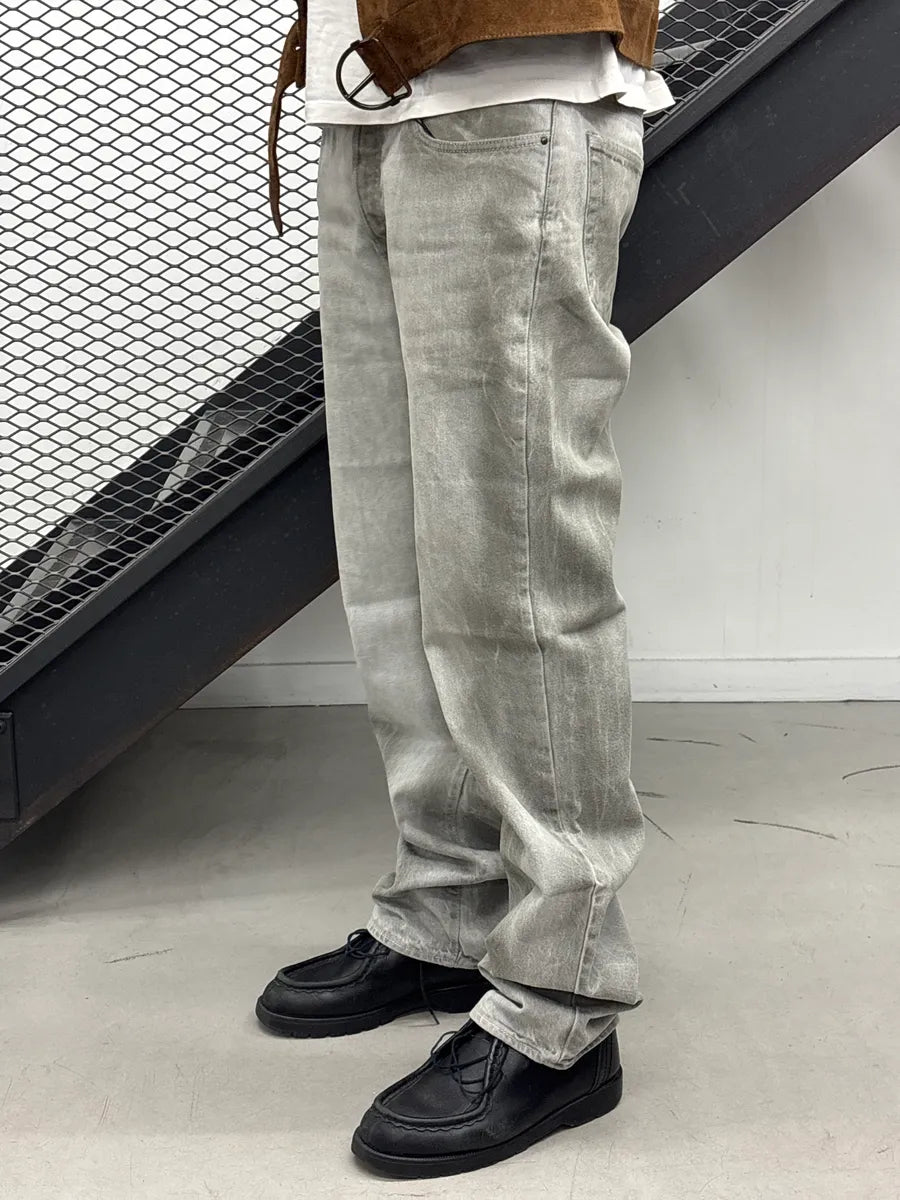 AW2003 Cavalli Grey Denim Washed Straight Leg Jeans YxgfRjeq 2