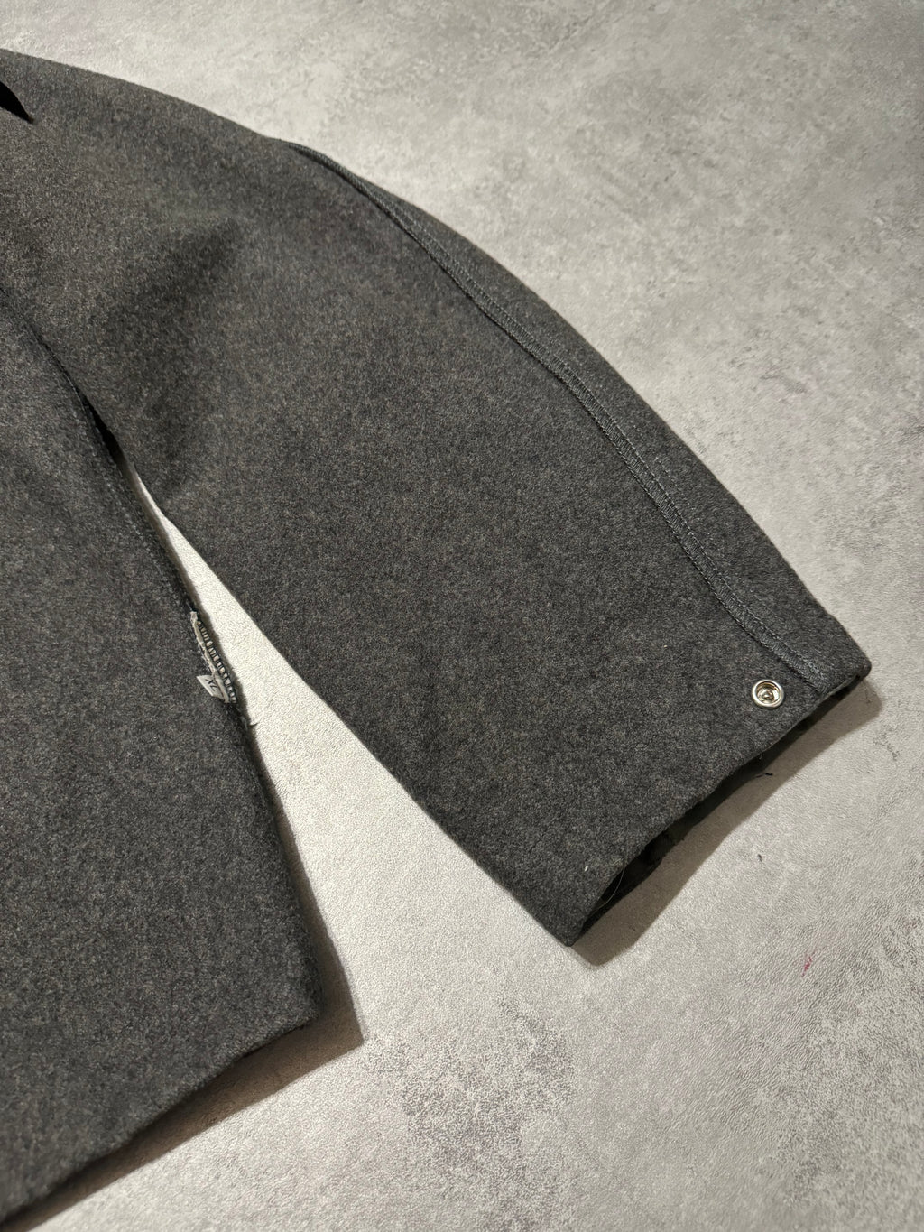 1990s Stone Island Grey Reversed Effect Mao Jacket (M) - 5
