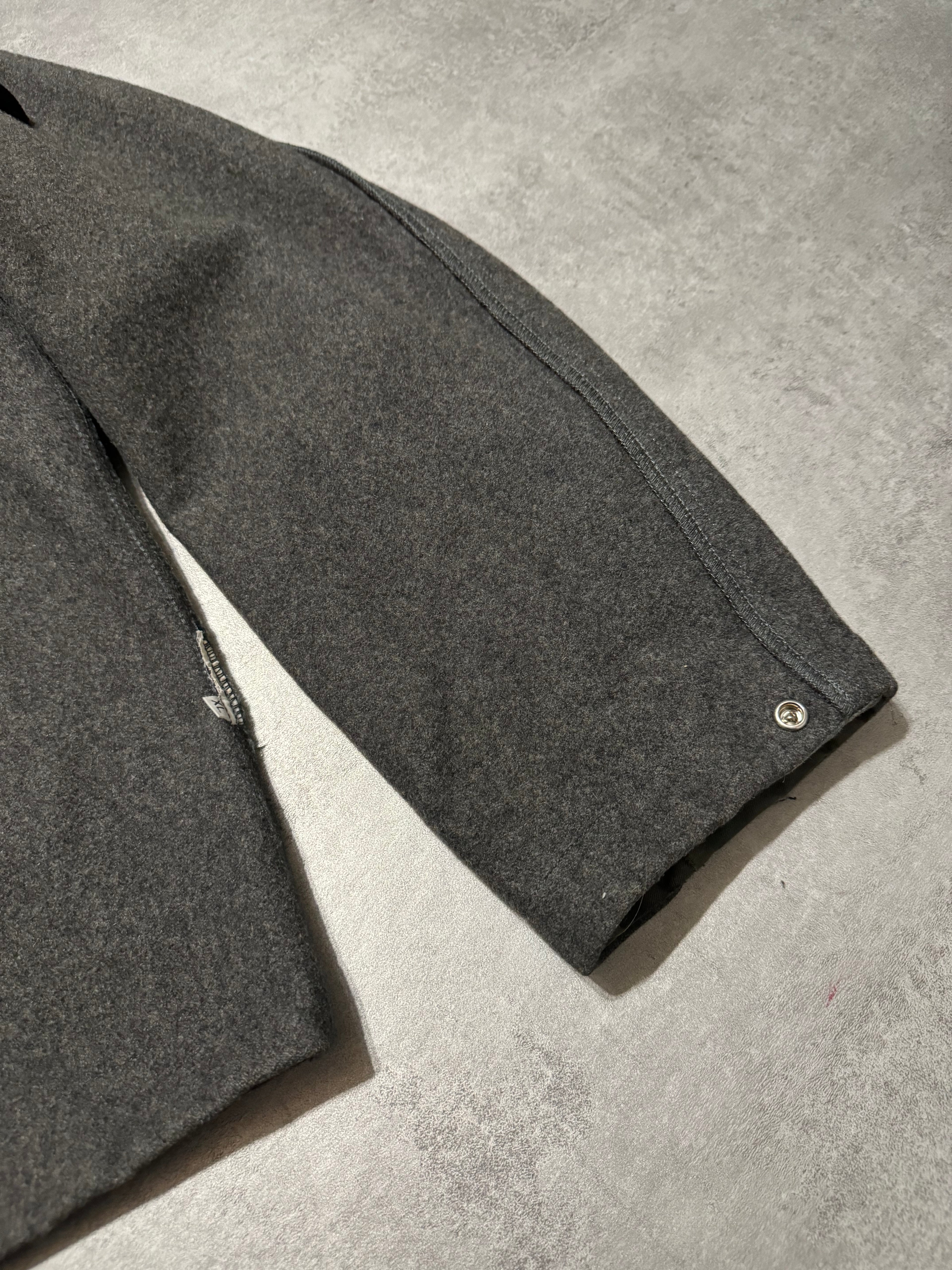 1990s Stone Island Grey Reversed Effect Mao Jacket (M) - 5