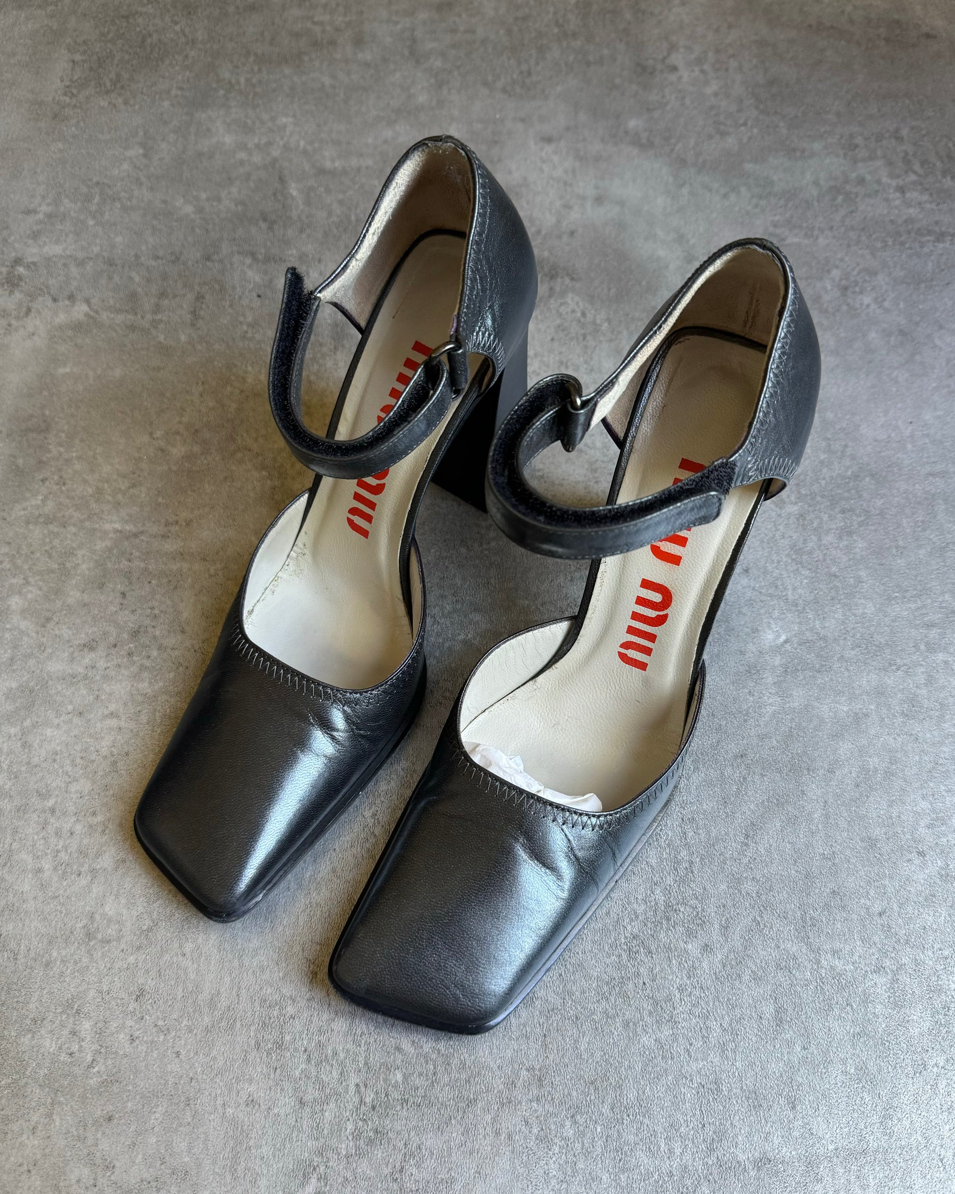 1990s Miu Miu Architectural Block Heels (37,5) - 2