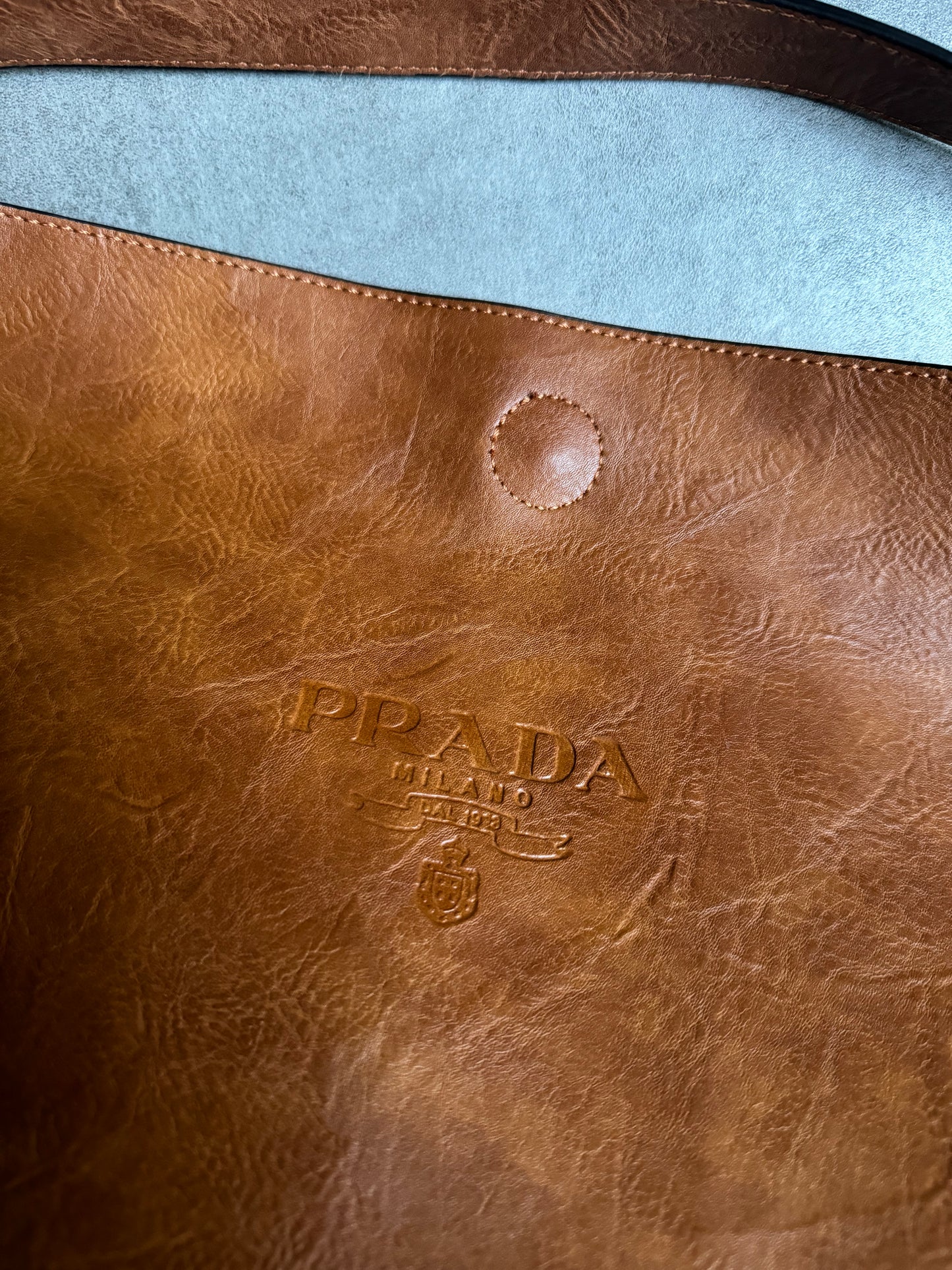 1990s Prada Brown Archive Leather Handle Bag (OS) - 3