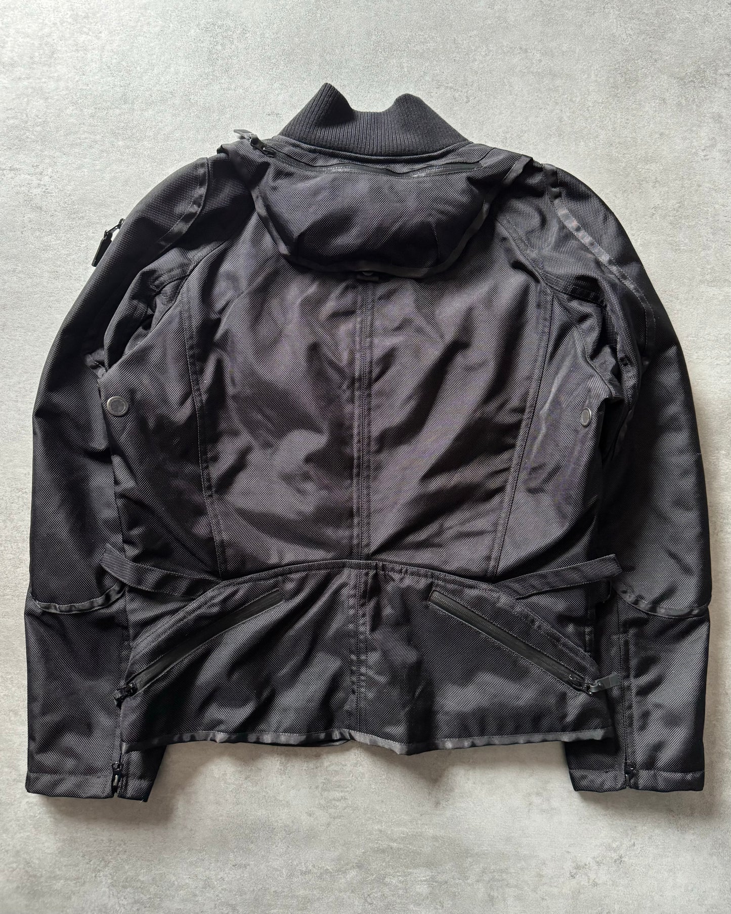 AW2000 Issey Miyake Ballistic Avant-Garde Black Cargo Jacket (L) - 2