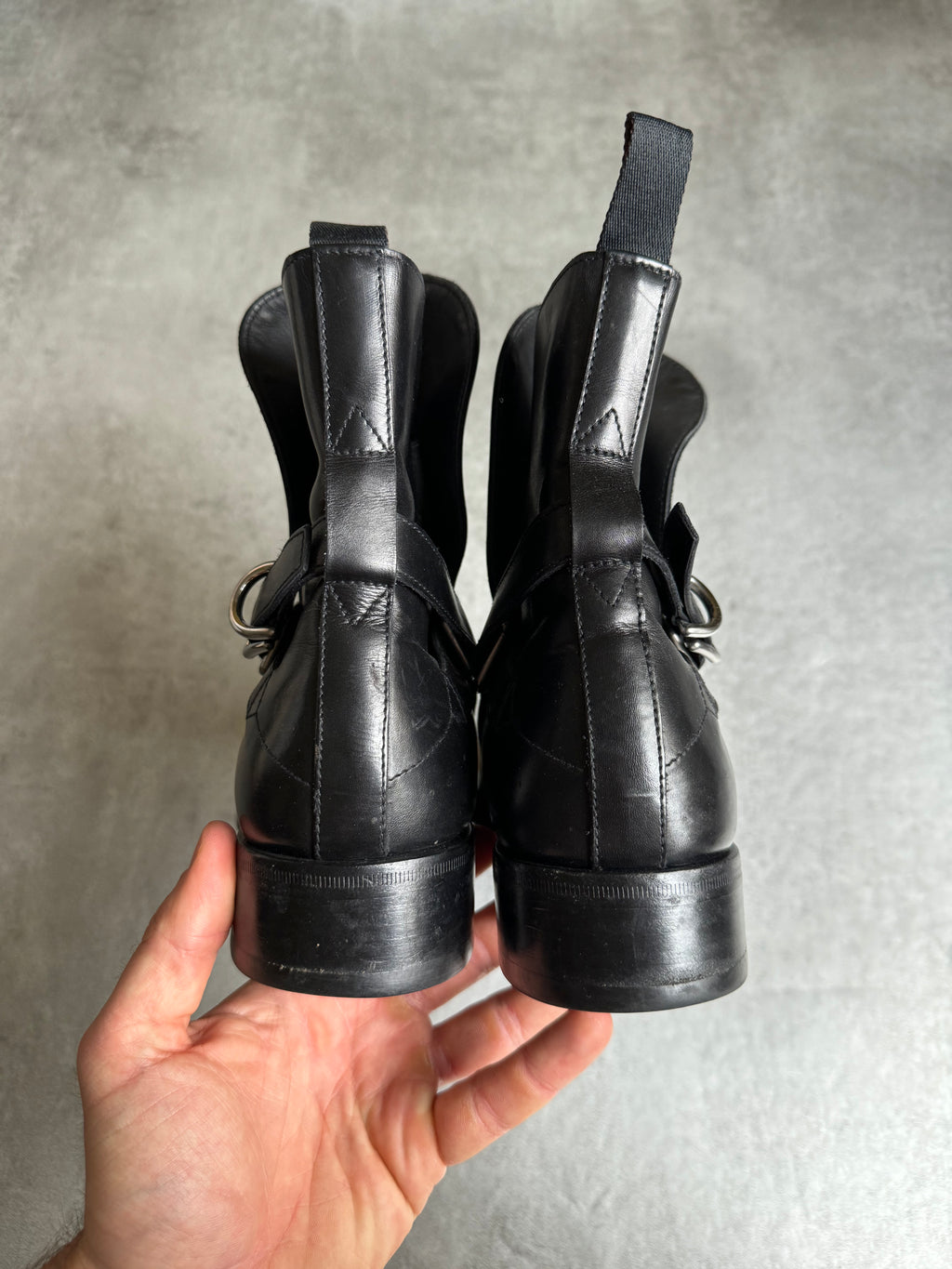 AW2015 Prada Black Leather Boots (40,5) - 5