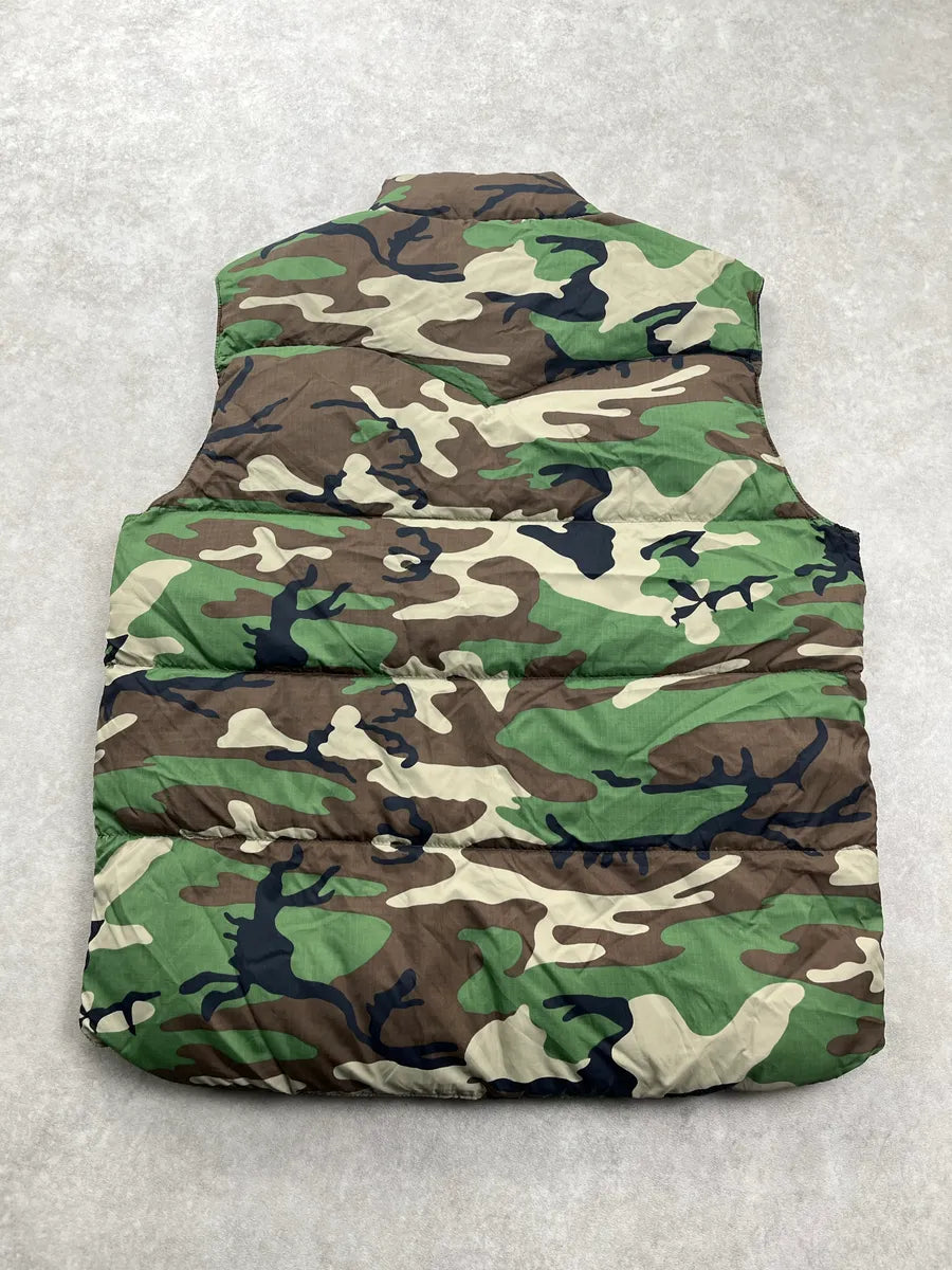 2010s Ralph Lauren American Flag Camo Reversible Navy Puffer Vest ZFoPnvlo 7