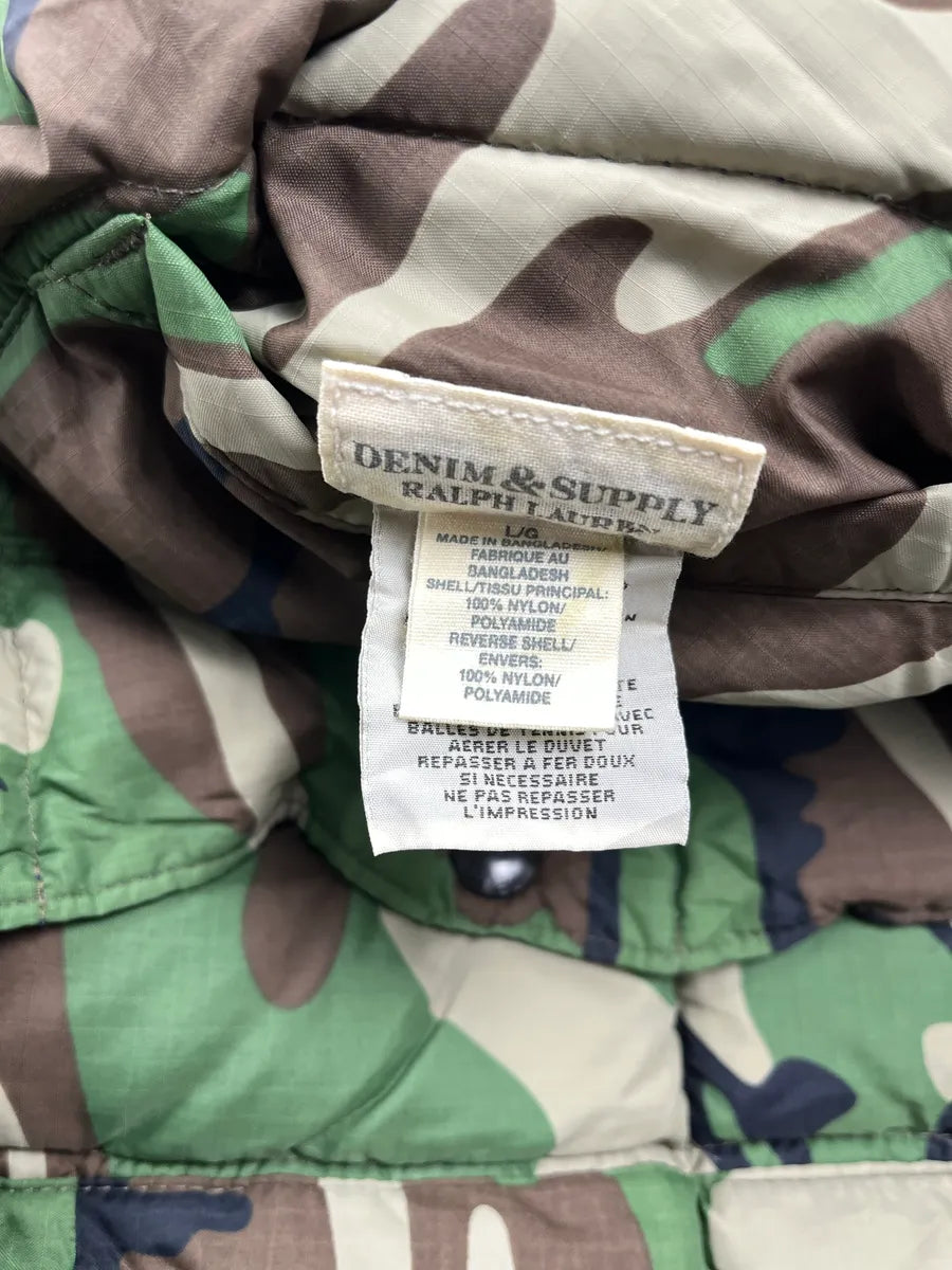 2010s Ralph Lauren American Flag Camo Reversible Navy Puffer Vest ZFoPnvlo 12