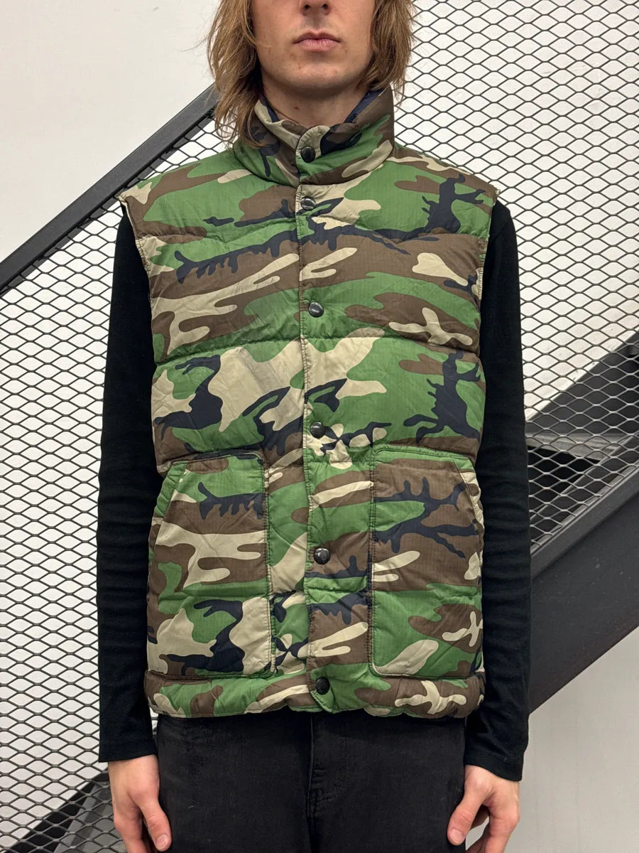 2010s Ralph Lauren American Flag Camo Reversible Navy Puffer Vest ZFoPnvlo 1