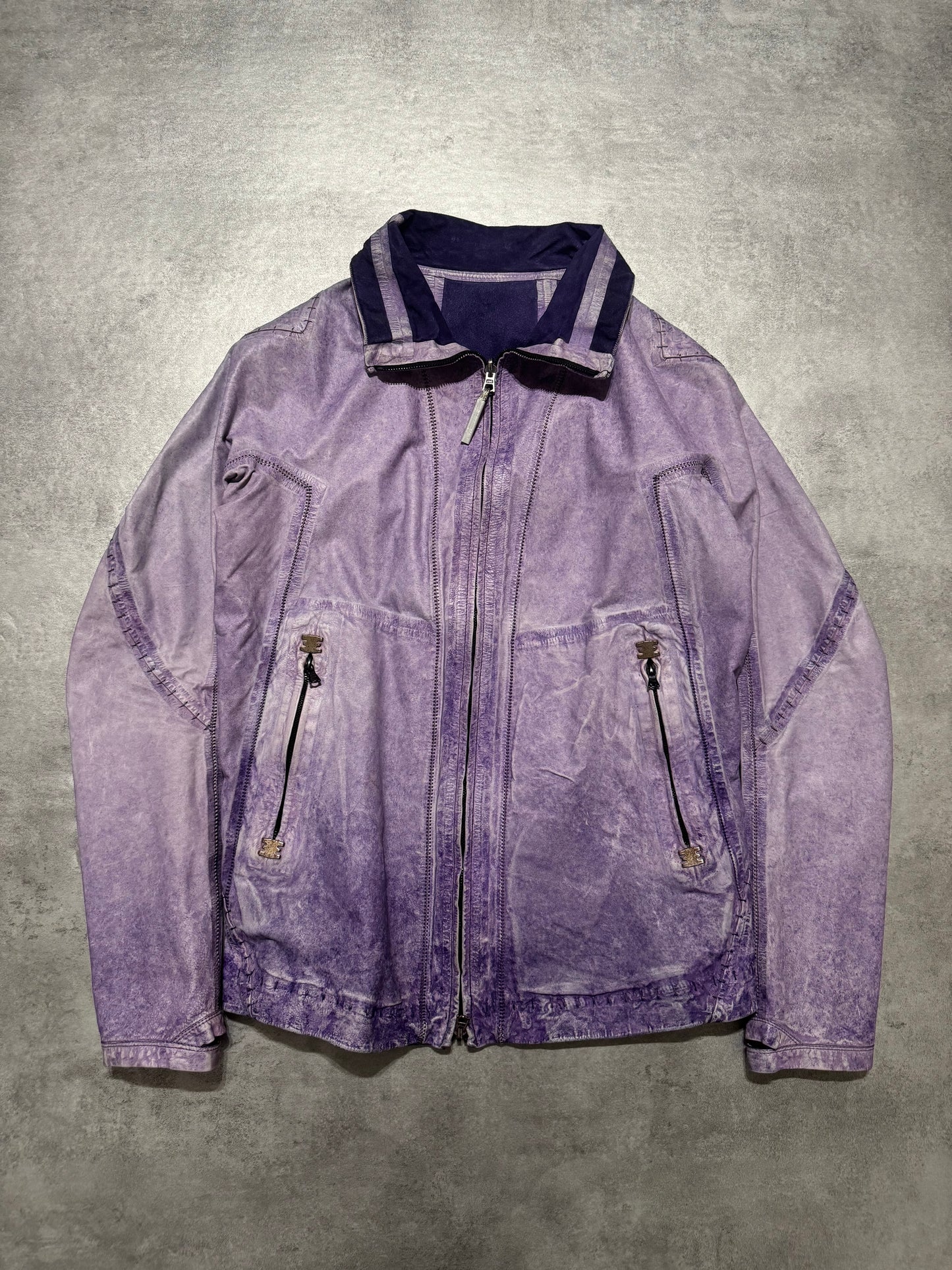 Isaac Sellam Versatil Reversible Purple Rain Avant Garde Leather Jacket (S/M) - 15