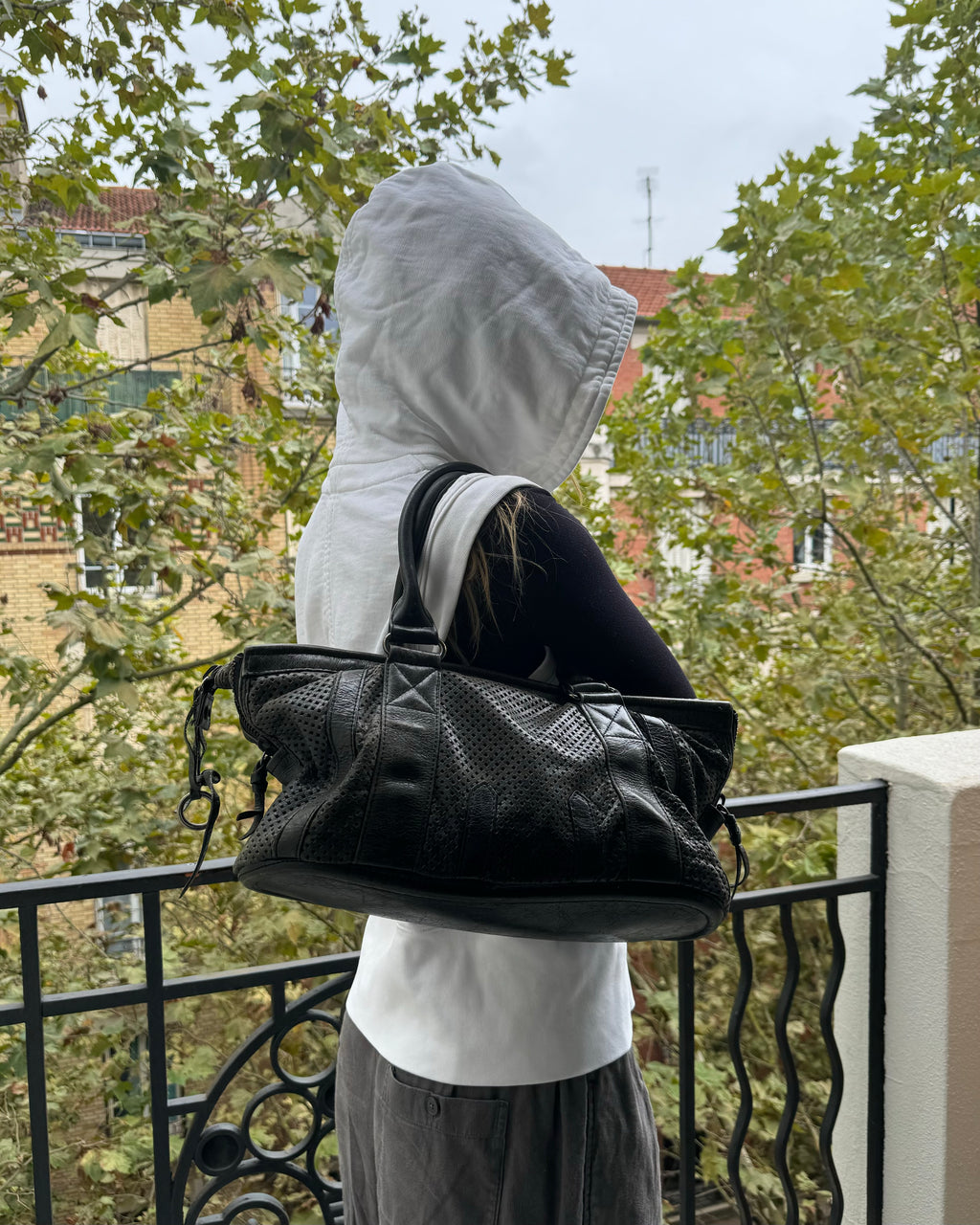 Issey Miyake Olive Archive Citizen Leather Bag  (OS) - 2