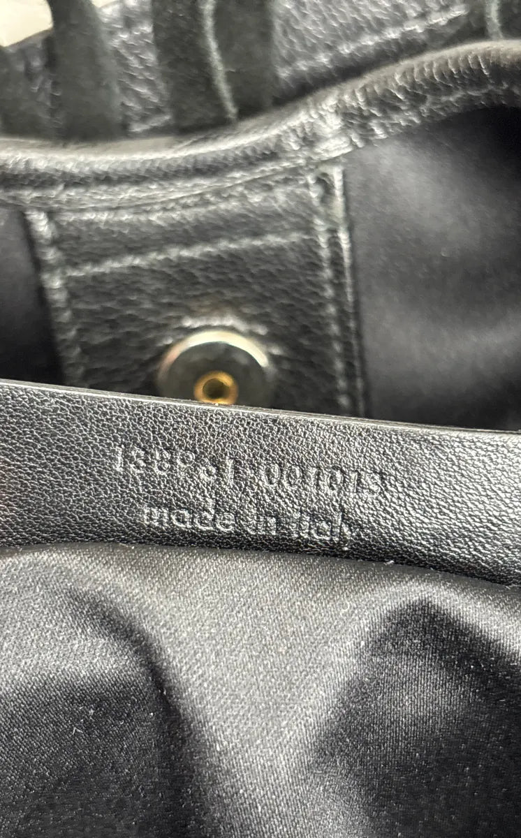 2000s Yves Saint Laurent Black Leather Fringed Crescent Shoulder Bag ZKSRqNJB 15