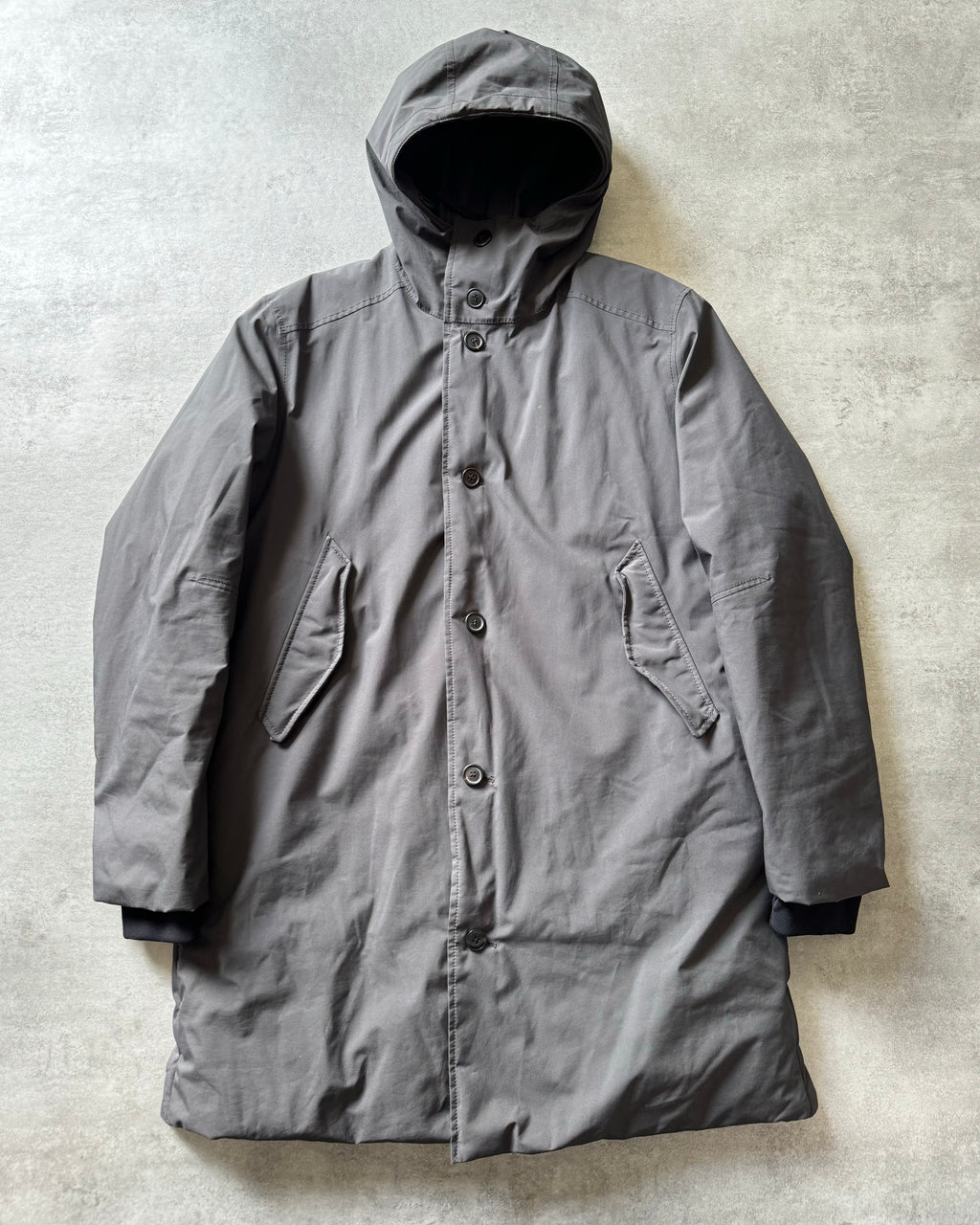 2000s Prada Linea Rossa Long Grey Jacket  (L) - 2