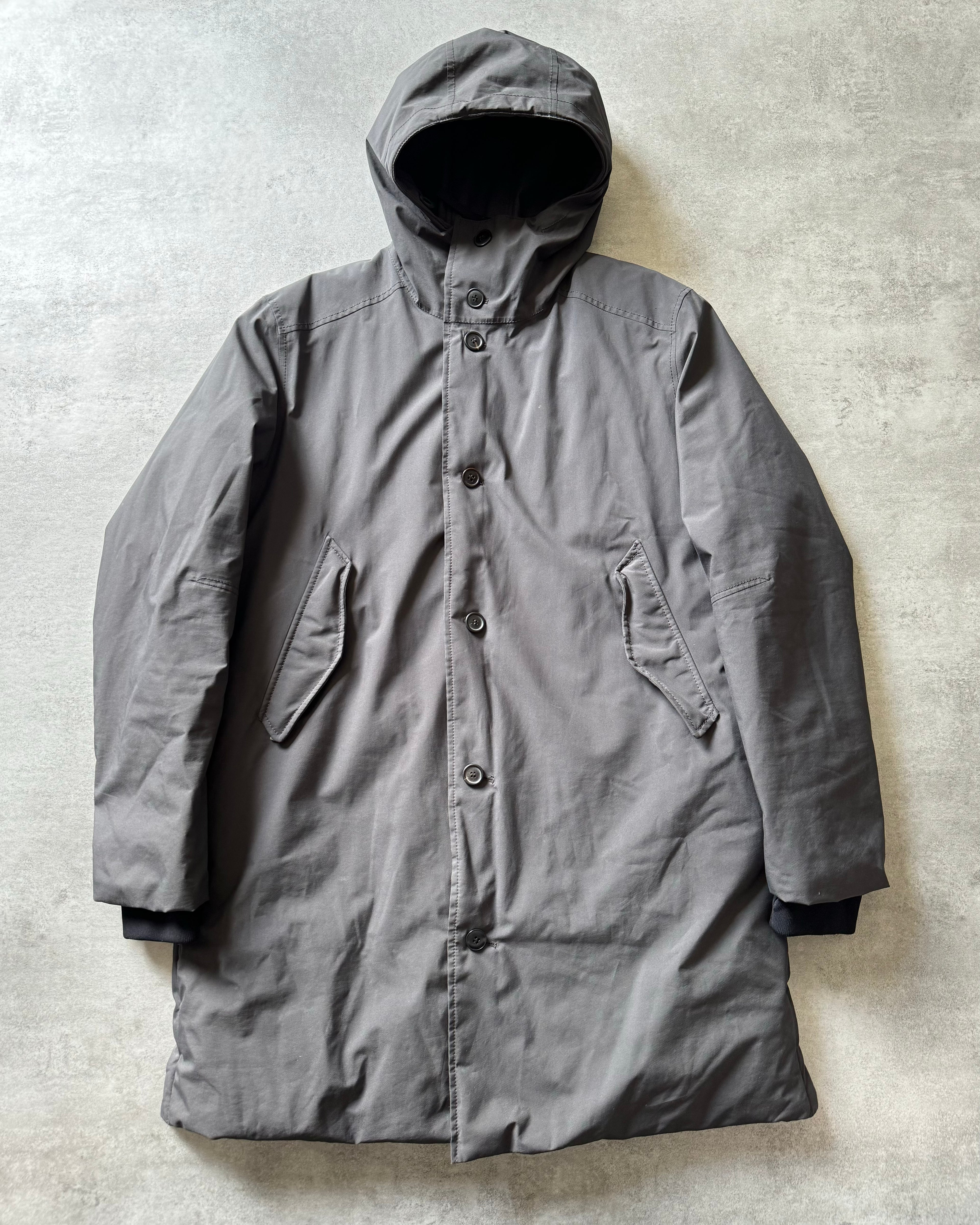 2000s Prada Linea Rossa Long Grey Jacket  (L) - 2