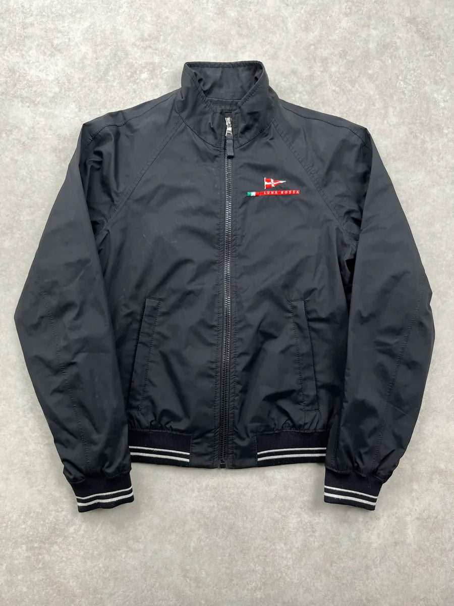 2000s Black Nylon Luna Rossa Logo Bomber Jacket ZOiCkEkW 0