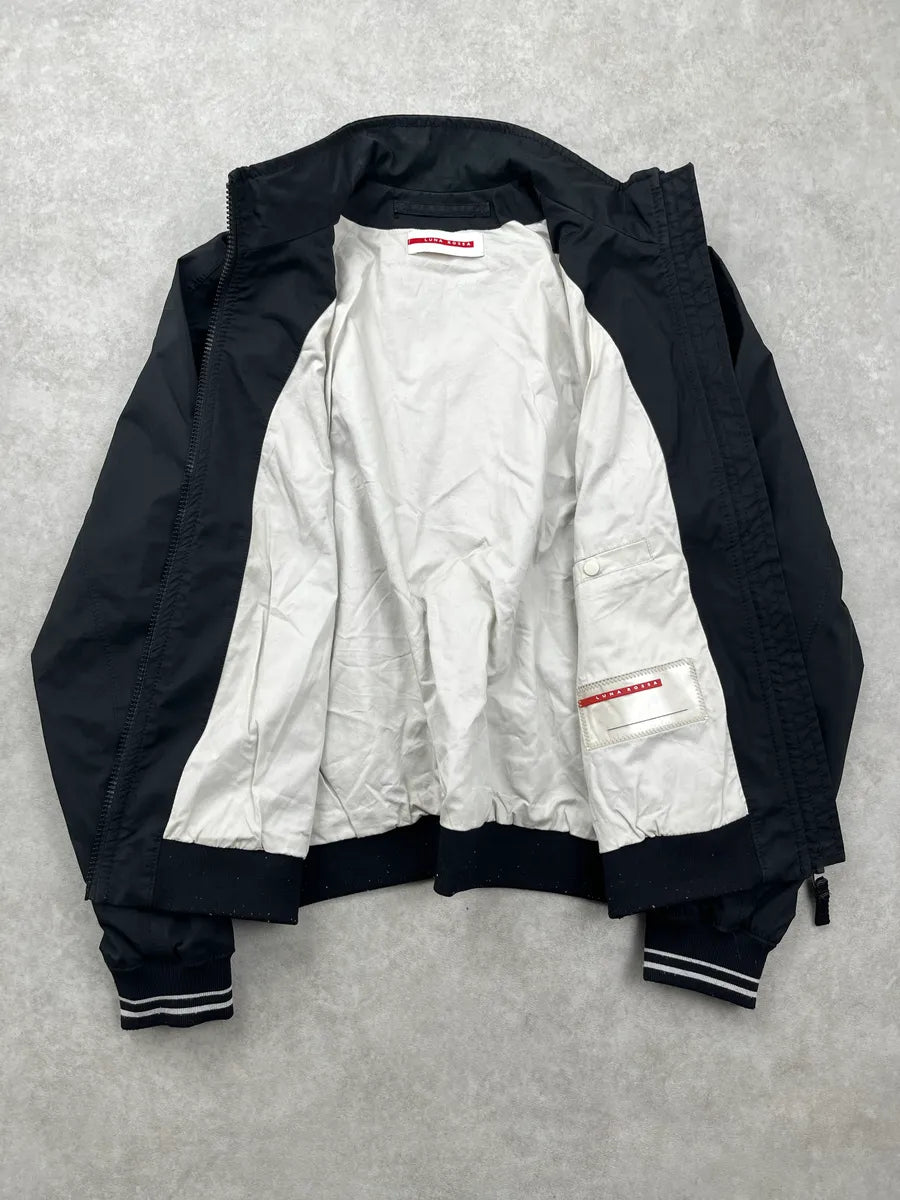 2000s Black Nylon Luna Rossa Logo Bomber Jacket ZOiCkEkW 3