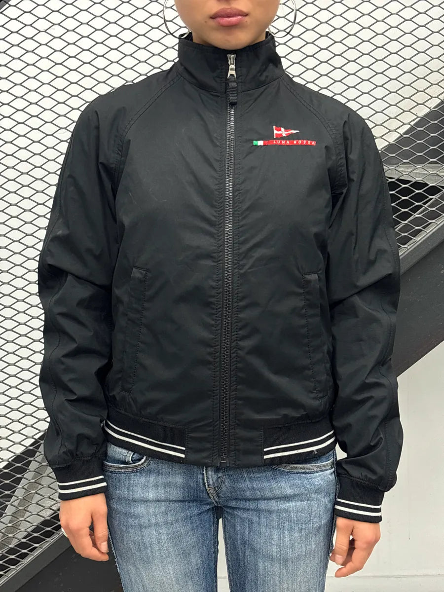 2000s Black Nylon Luna Rossa Logo Bomber Jacket ZOiCkEkW 1