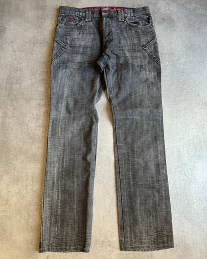 AW2003 Dolce & Gabbana Grey Eroded Denim Jeans (L) - 1