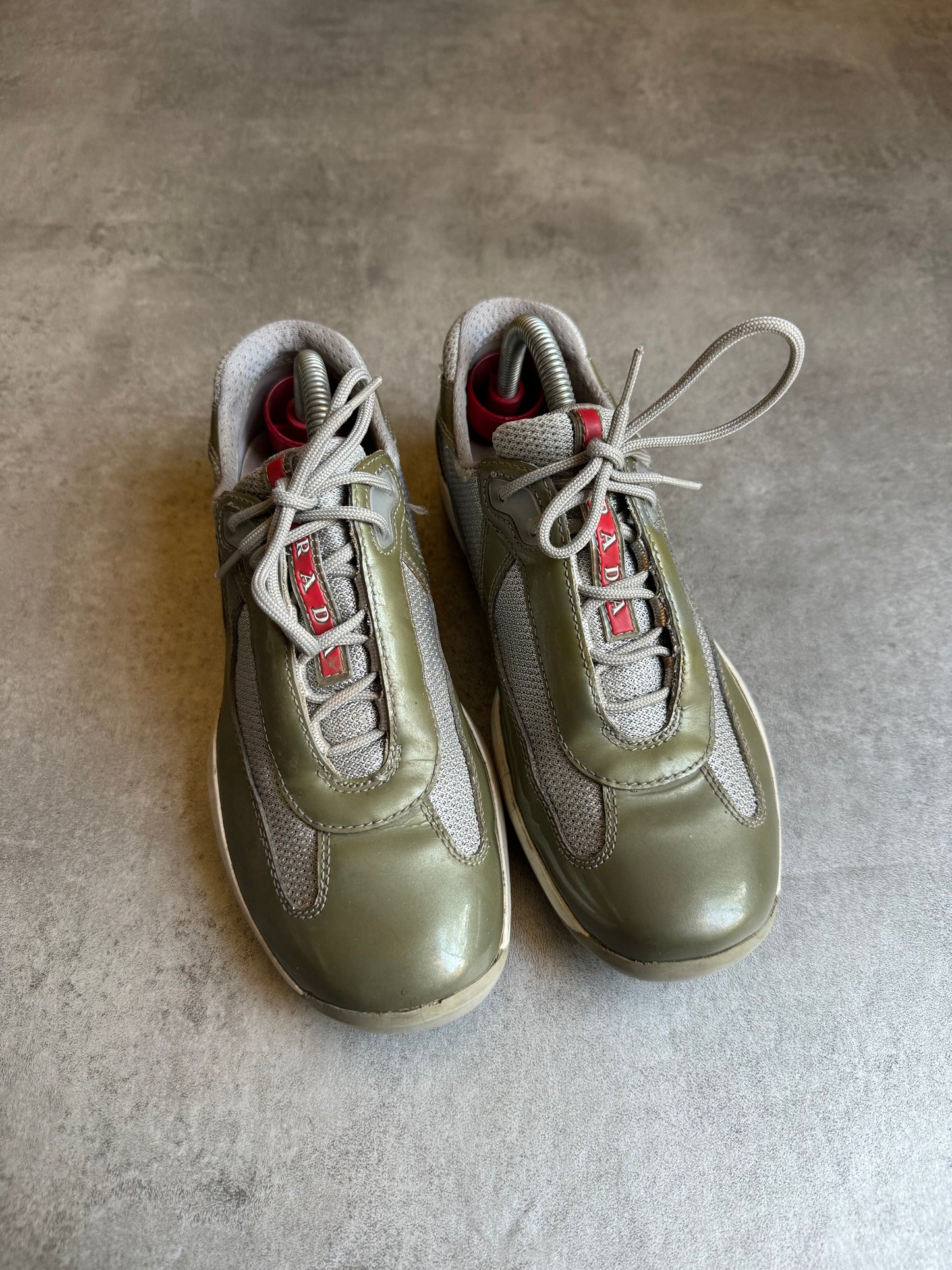 Prada America's Cup Low Green Leather (38,5) - 7