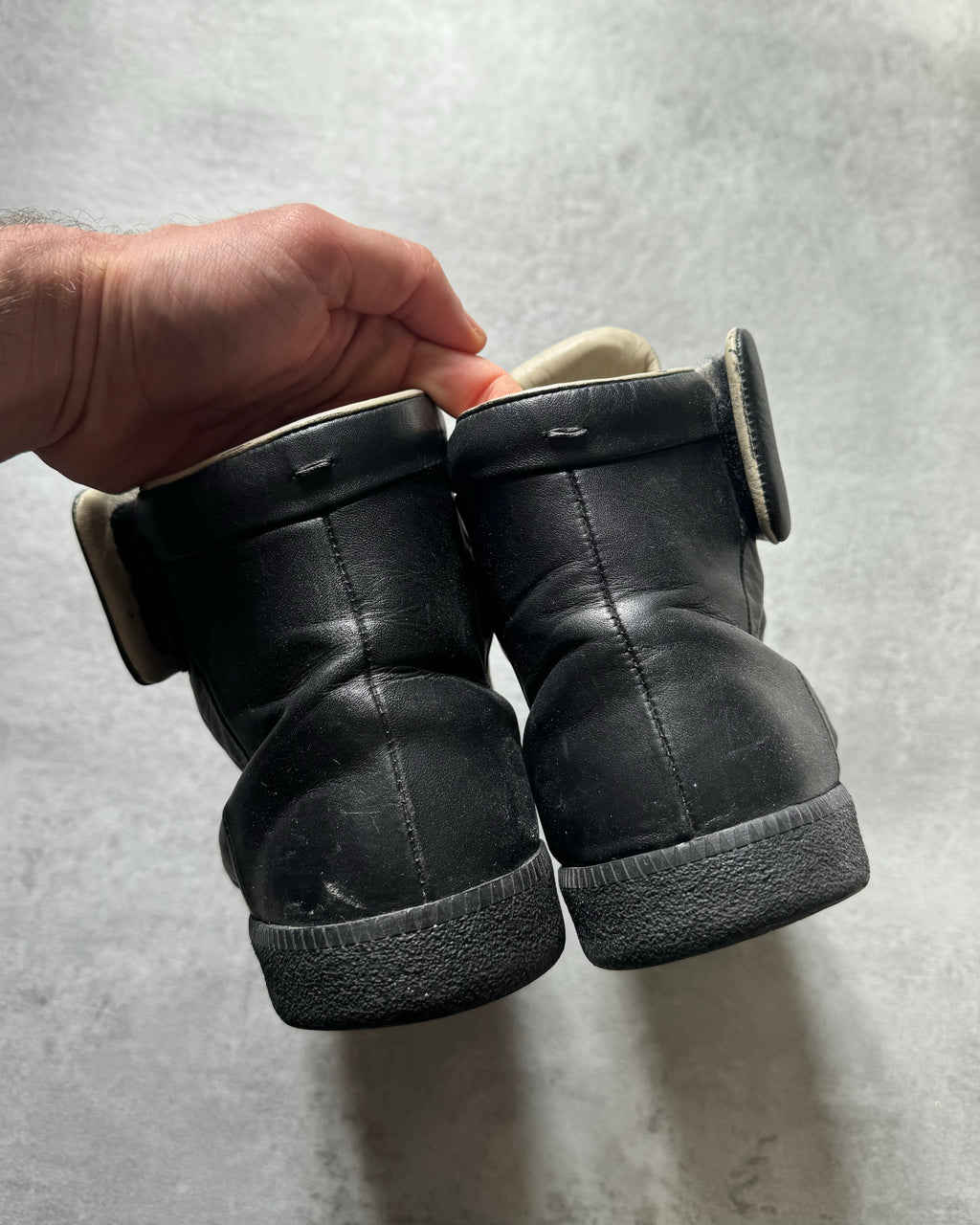 Maison Margiela High Top Black Leather (43) - 4