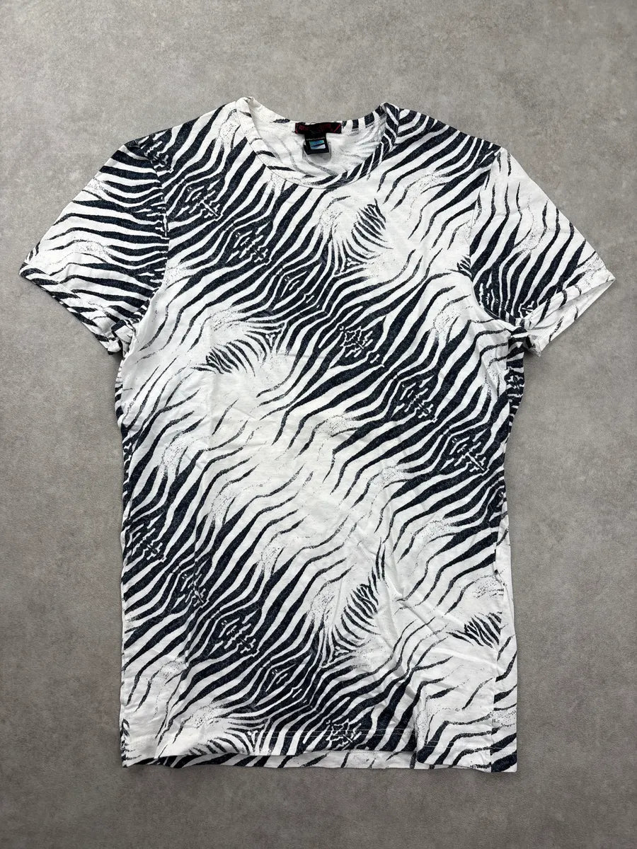 2000s Roberto Cavalli Black & White Zebra T-Shirt ZZwDlUuQ 0
