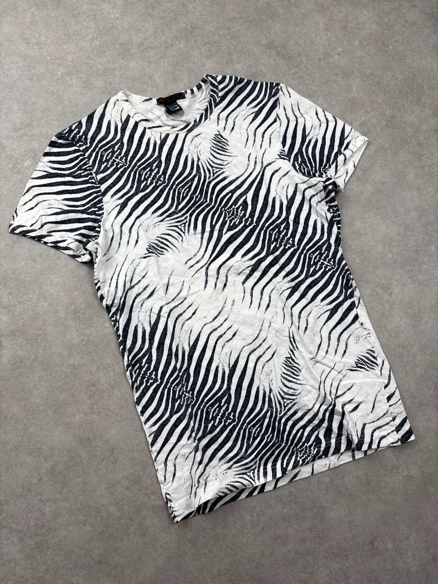 2000s Roberto Cavalli Black & White Zebra T-Shirt ZZwDlUuQ 3