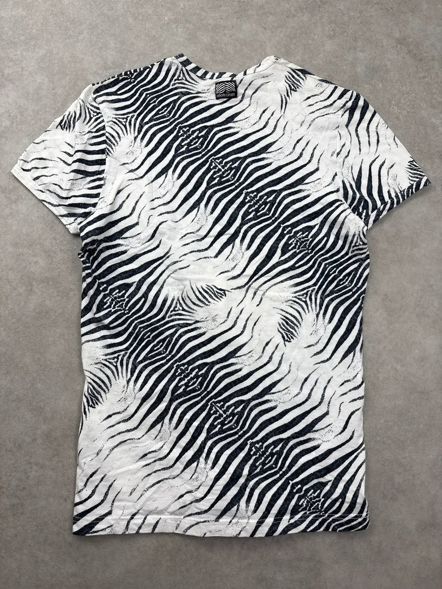 2000s Roberto Cavalli Black & White Zebra T-Shirt ZZwDlUuQ 5