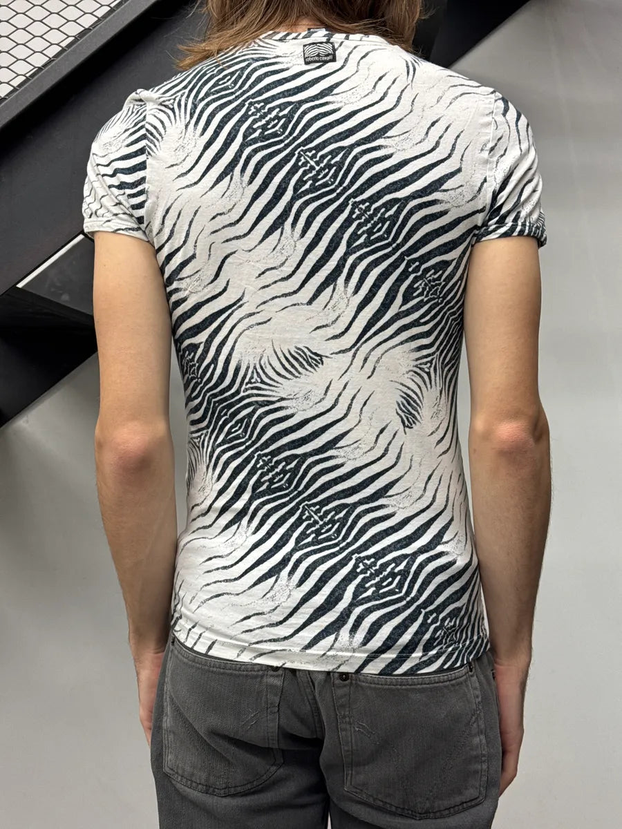 2000s Roberto Cavalli Black & White Zebra T-Shirt ZZwDlUuQ 2