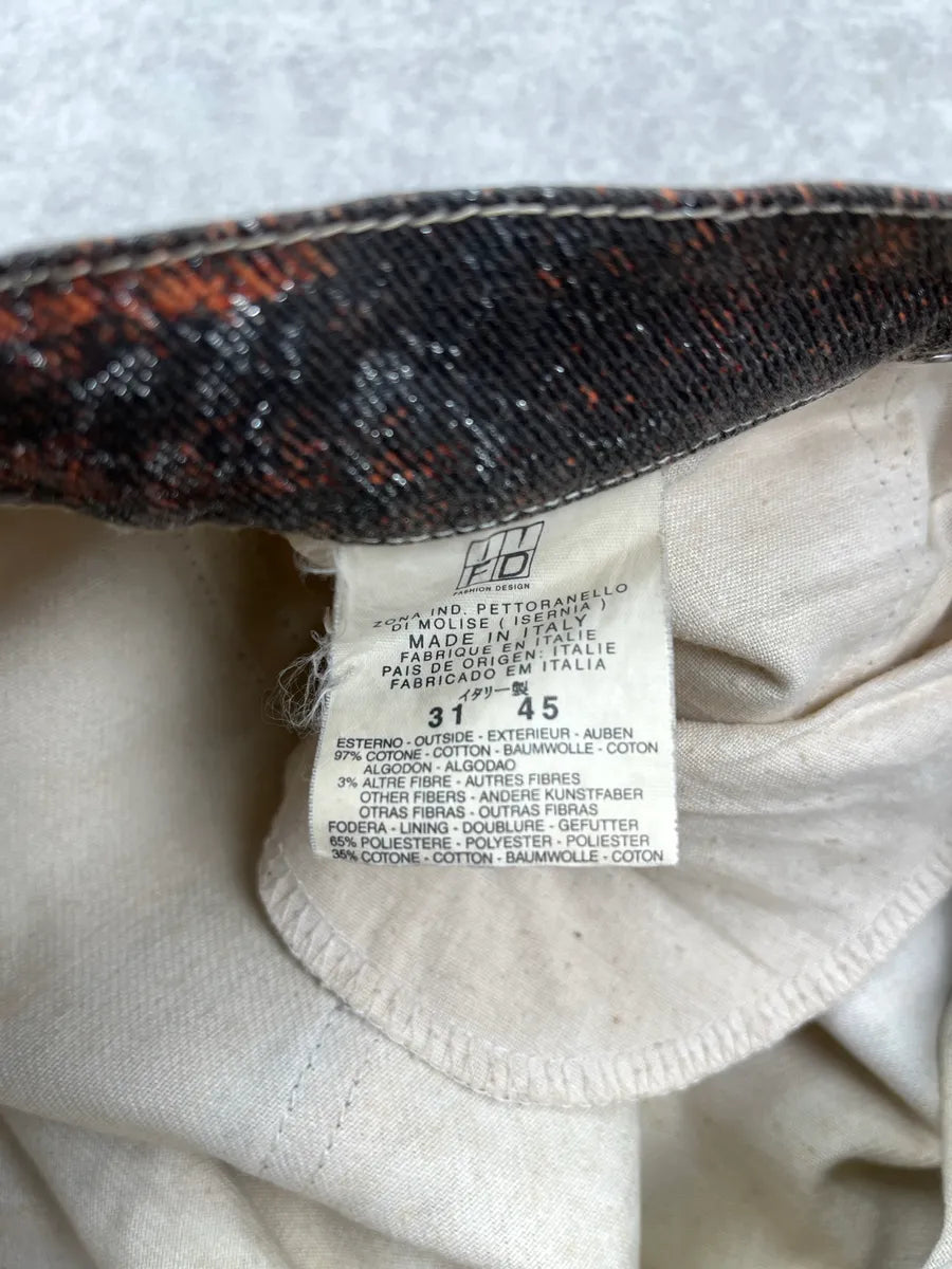 SS2004 Cavalli Snakeskin Effect Sunset Orange Gradient Pants ZeKnMdVQ 12