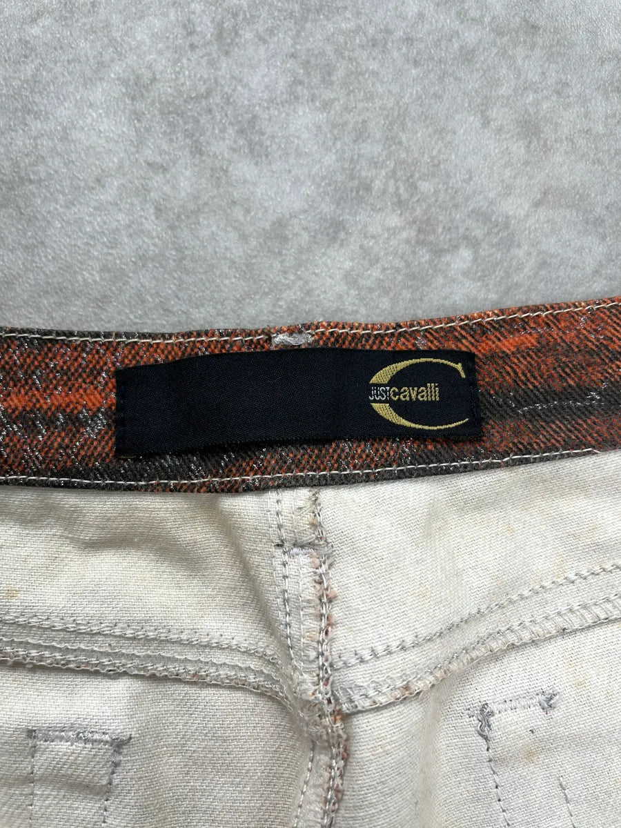 SS2004 Cavalli Snakeskin Effect Sunset Orange Gradient Pants ZeKnMdVQ 11